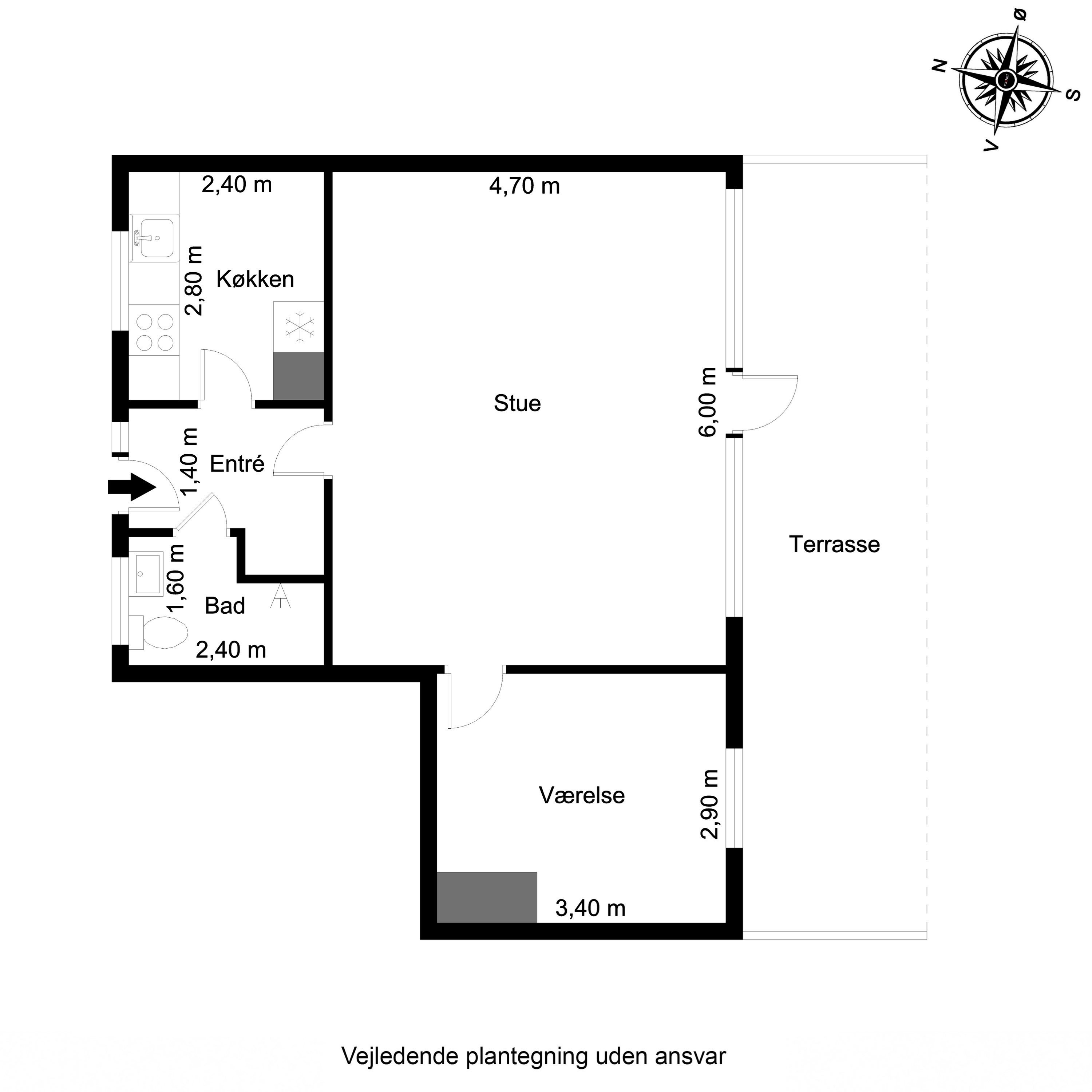 Plantegninger billede af Trappebæksvej 27D, st.., 5700 Svendborg