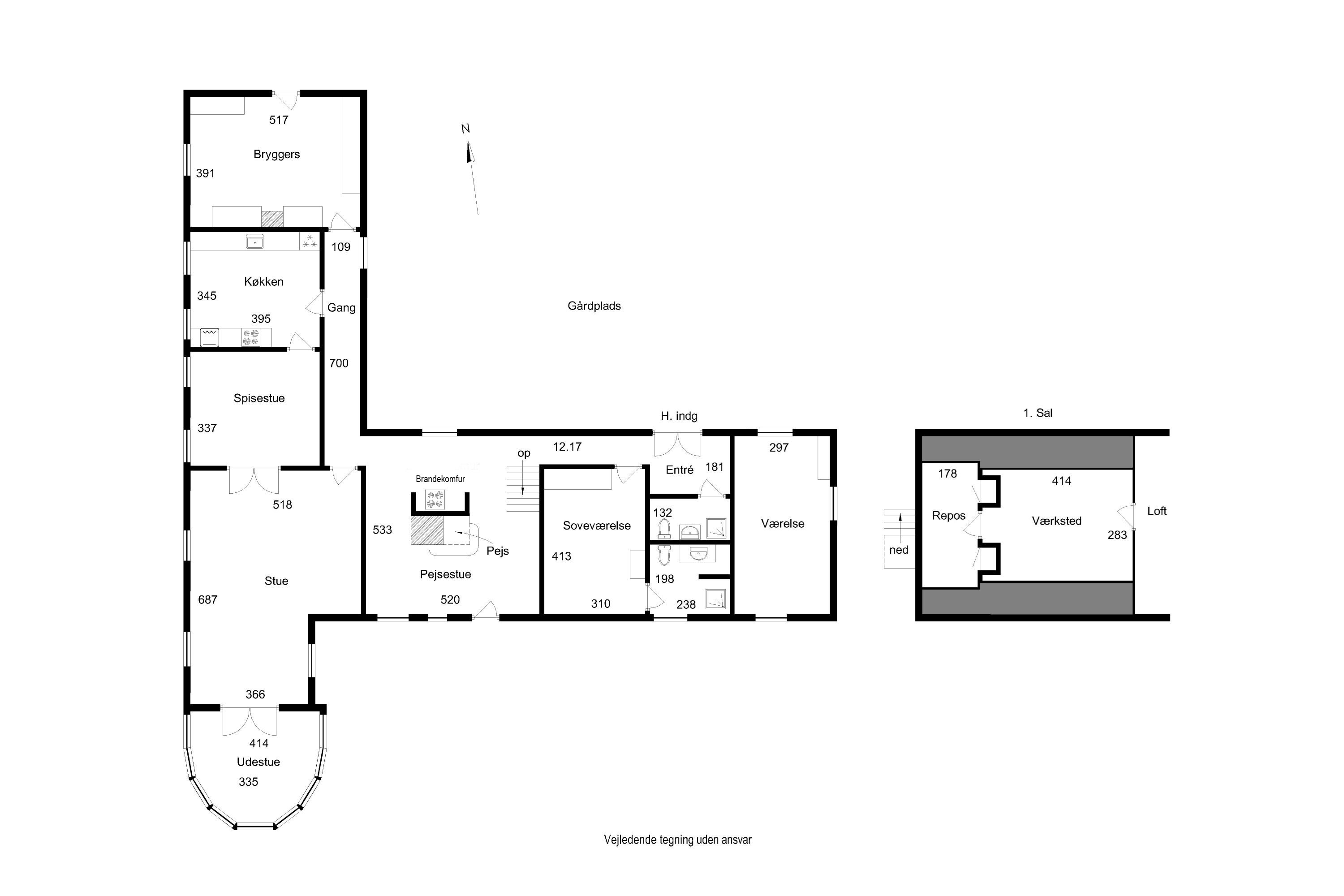 Plantegninger billede af Kalvehave 5, Husby, 5592 Ejby
