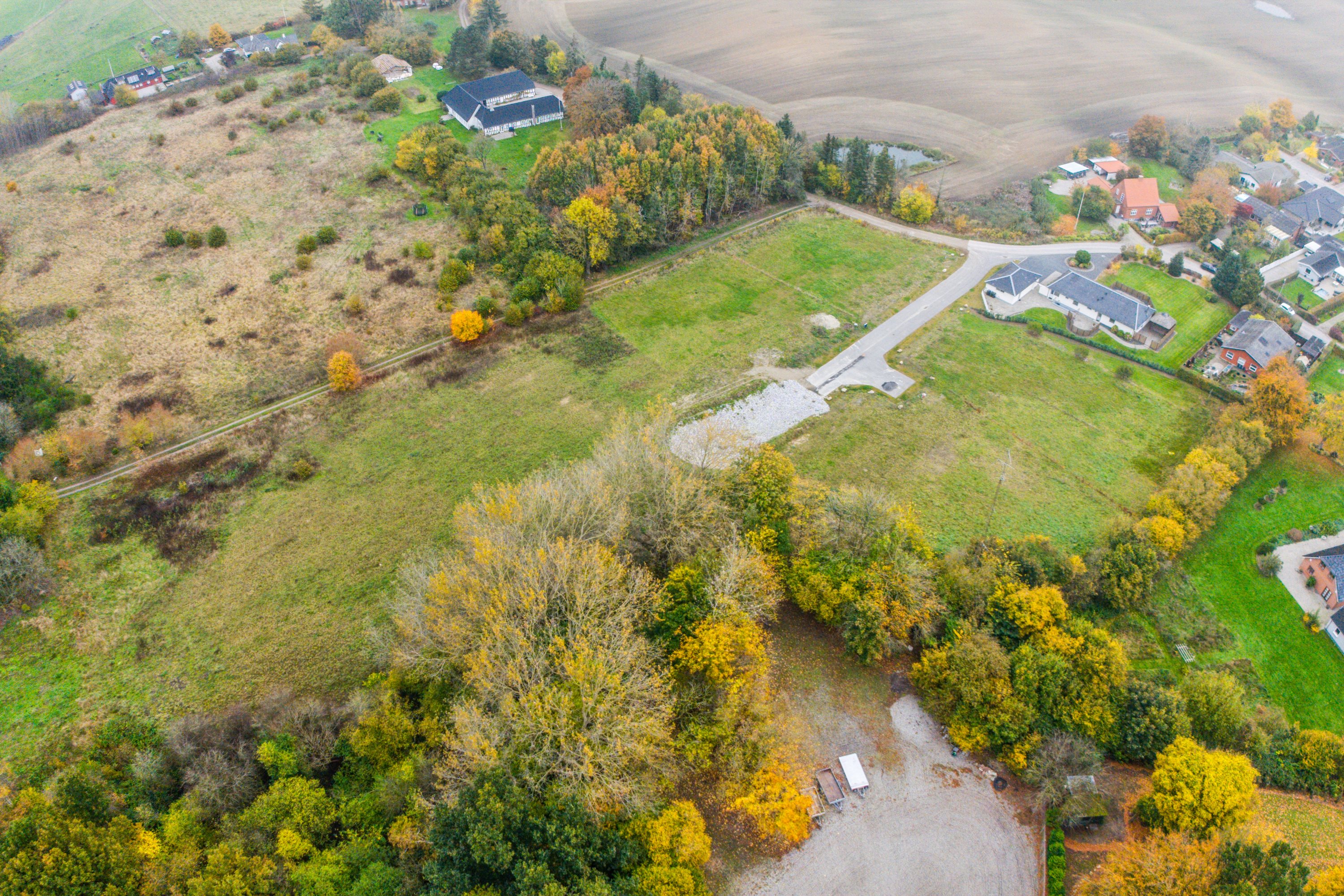 Fremhævet luftfoto billede i fuldskærmstilstand. Billede af Tornmarksvej 20B, Vejrup, 5491 Blommenslyst