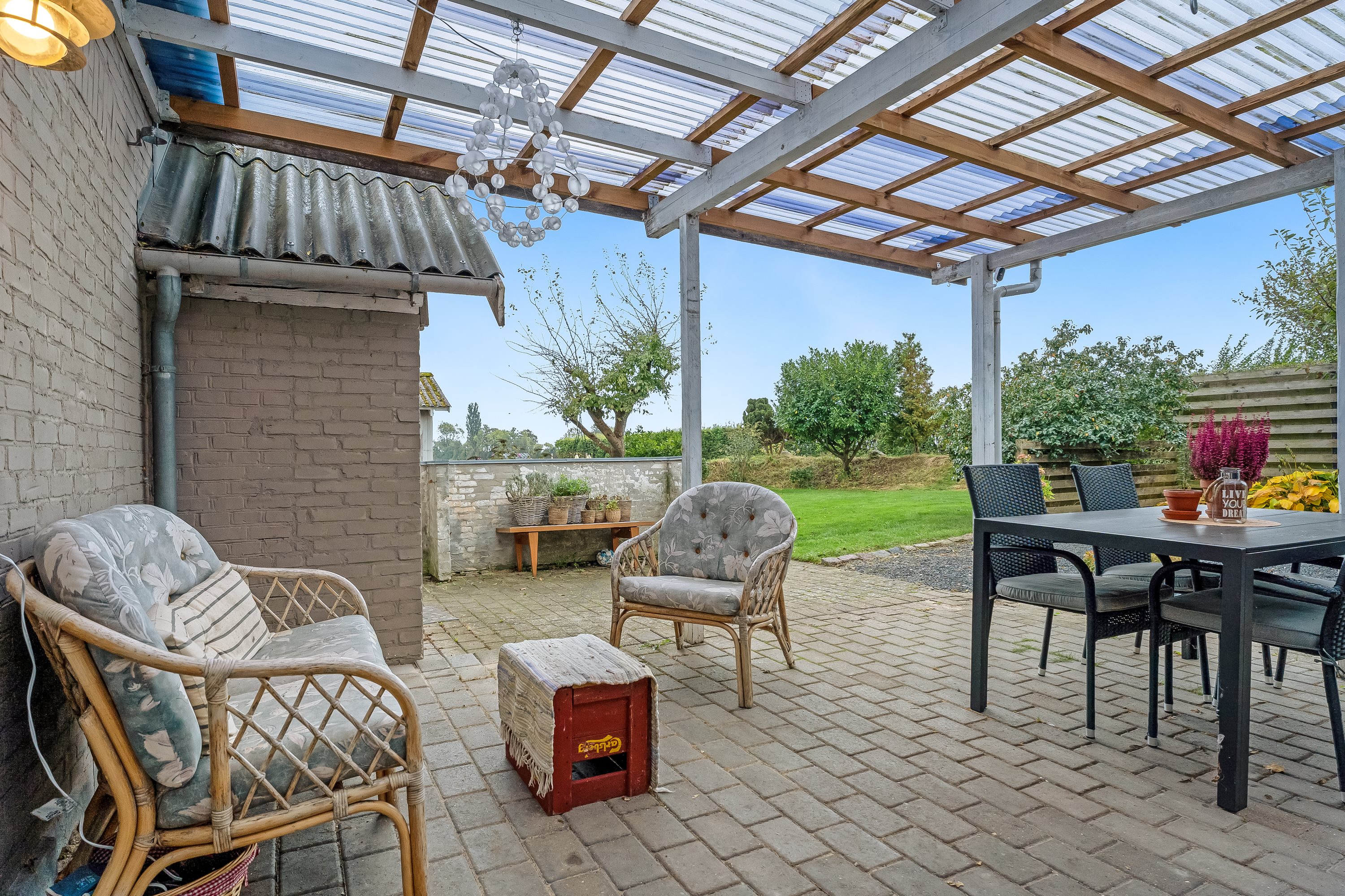 Fremhævet overdækket terrasse billede i fuldskærmstilstand. Billede af Østersøvej 12, 4872 Idestrup