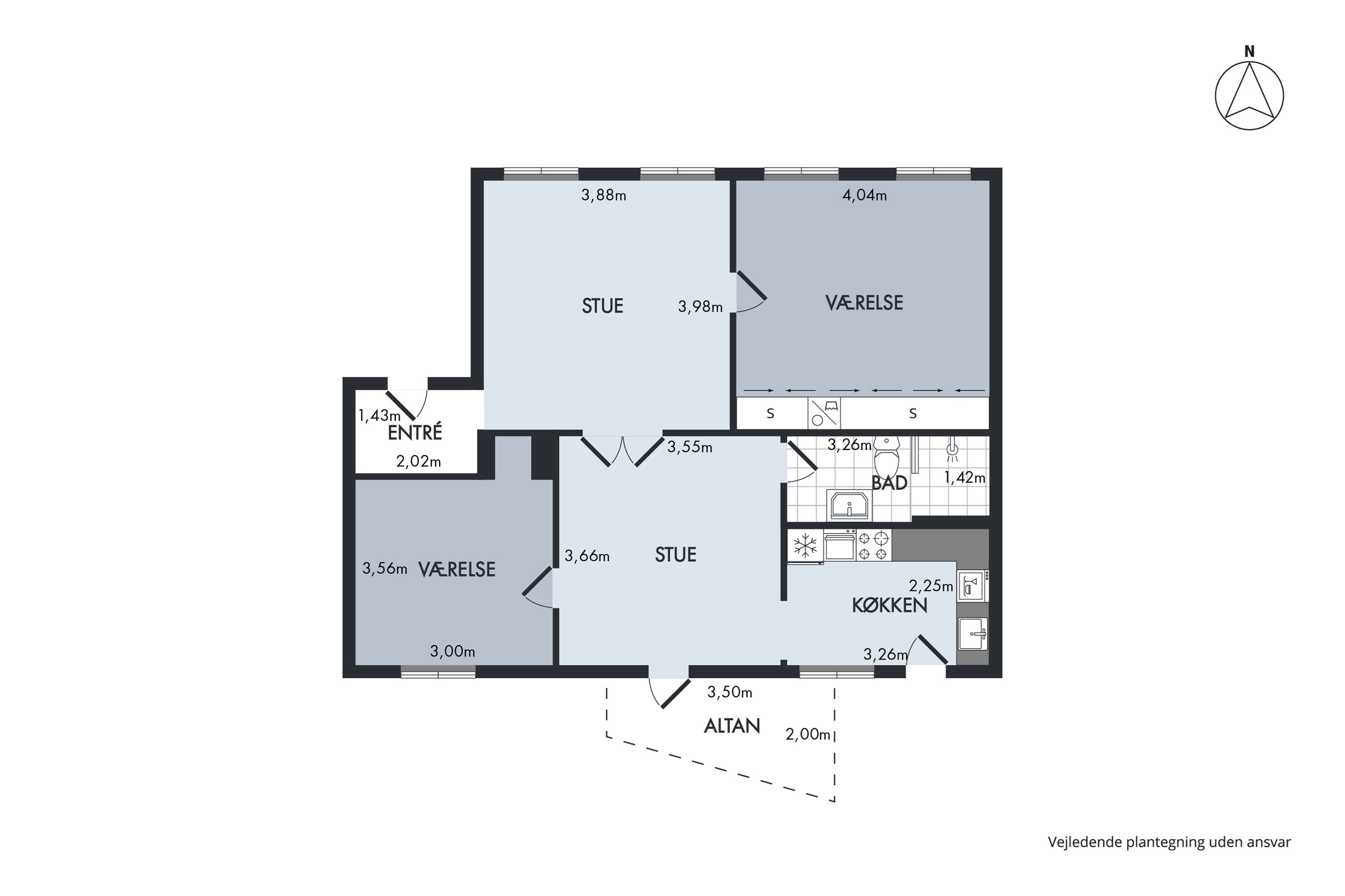 Plantegninger billede af Slotsgade 14, 2., 8700 Horsens