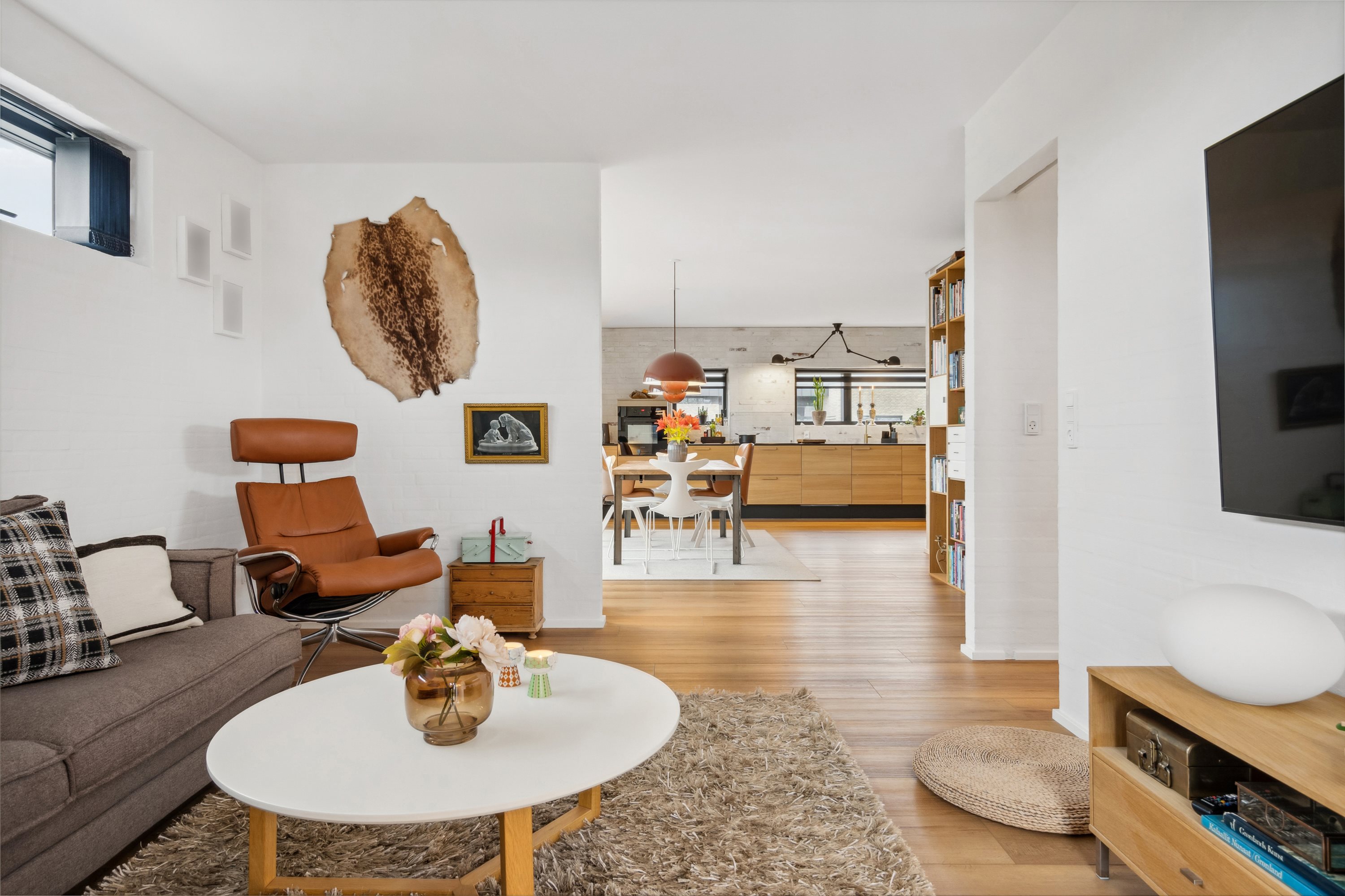 Fremhævet stue billede i fuldskærmstilstand. Billede af Biegårds Alle 32, 8700 Horsens