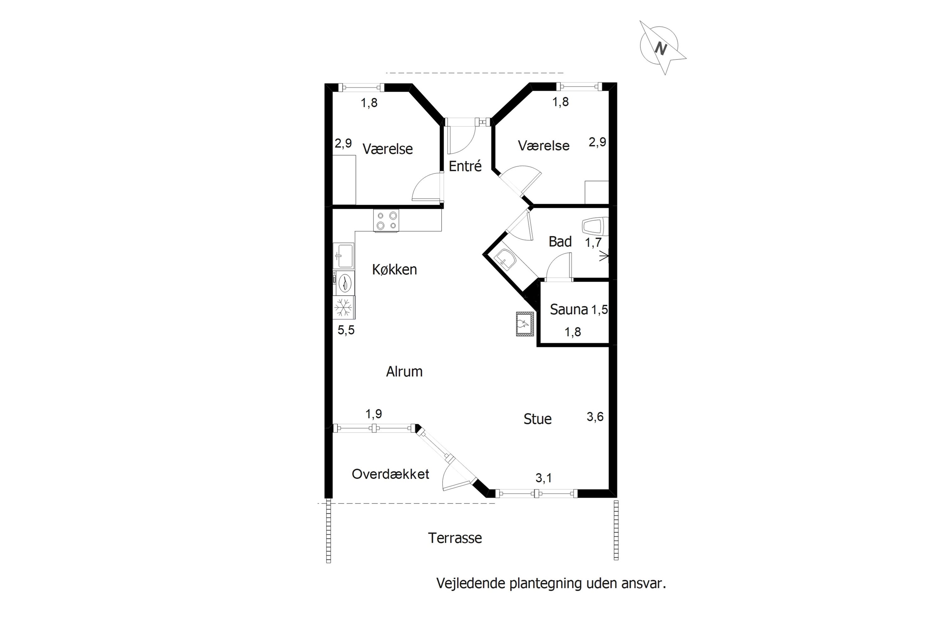 Plantegninger billede af Hovej 4A, 55., 6857 Blåvand