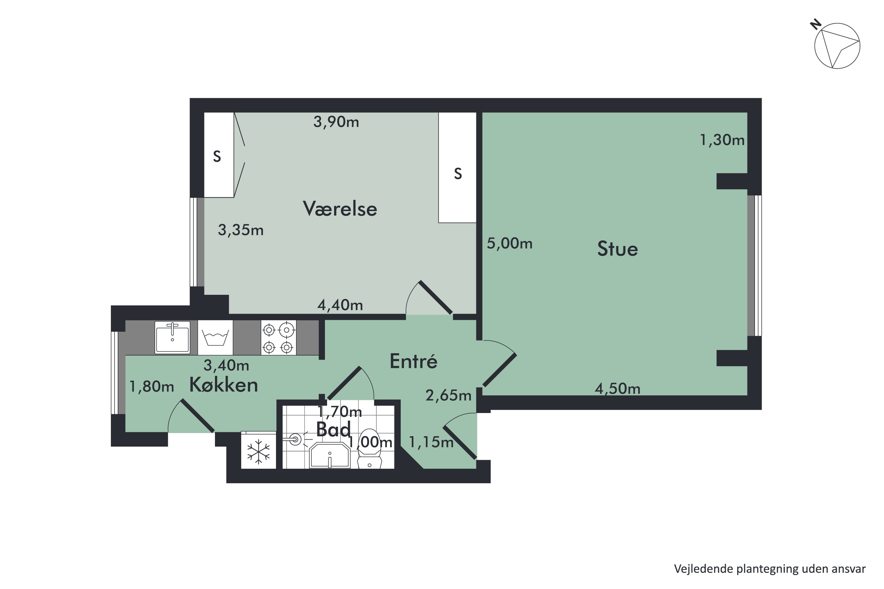 Plantegninger billede af Ryesgade 41, 4. th., 9000 Aalborg