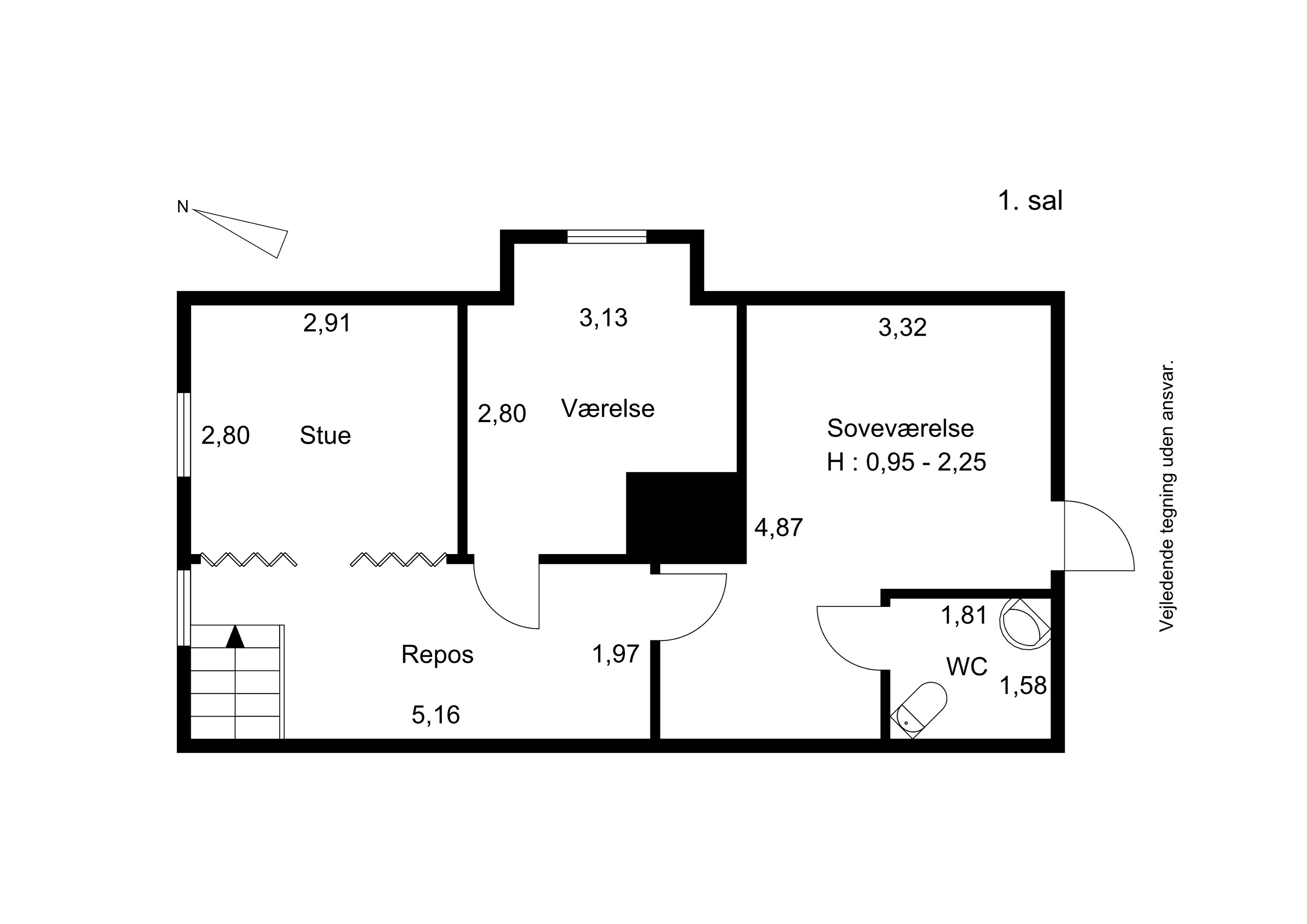 Plantegninger billede af Krogyden 6, Såderup, 5540 Ullerslev
