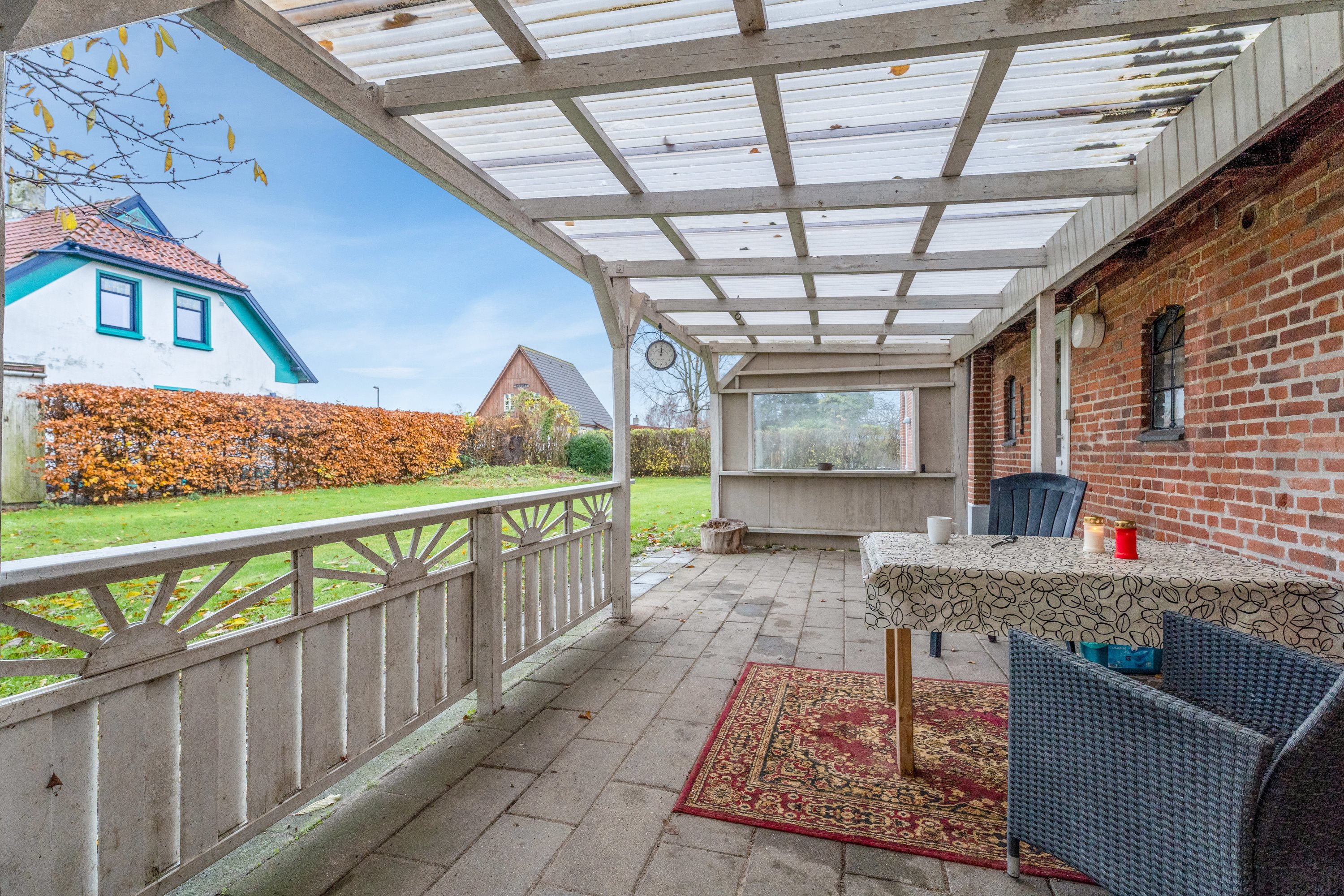 Fremhævet terrasse billede i fuldskærmstilstand. Billede af Højevej 2, 4913 Horslunde