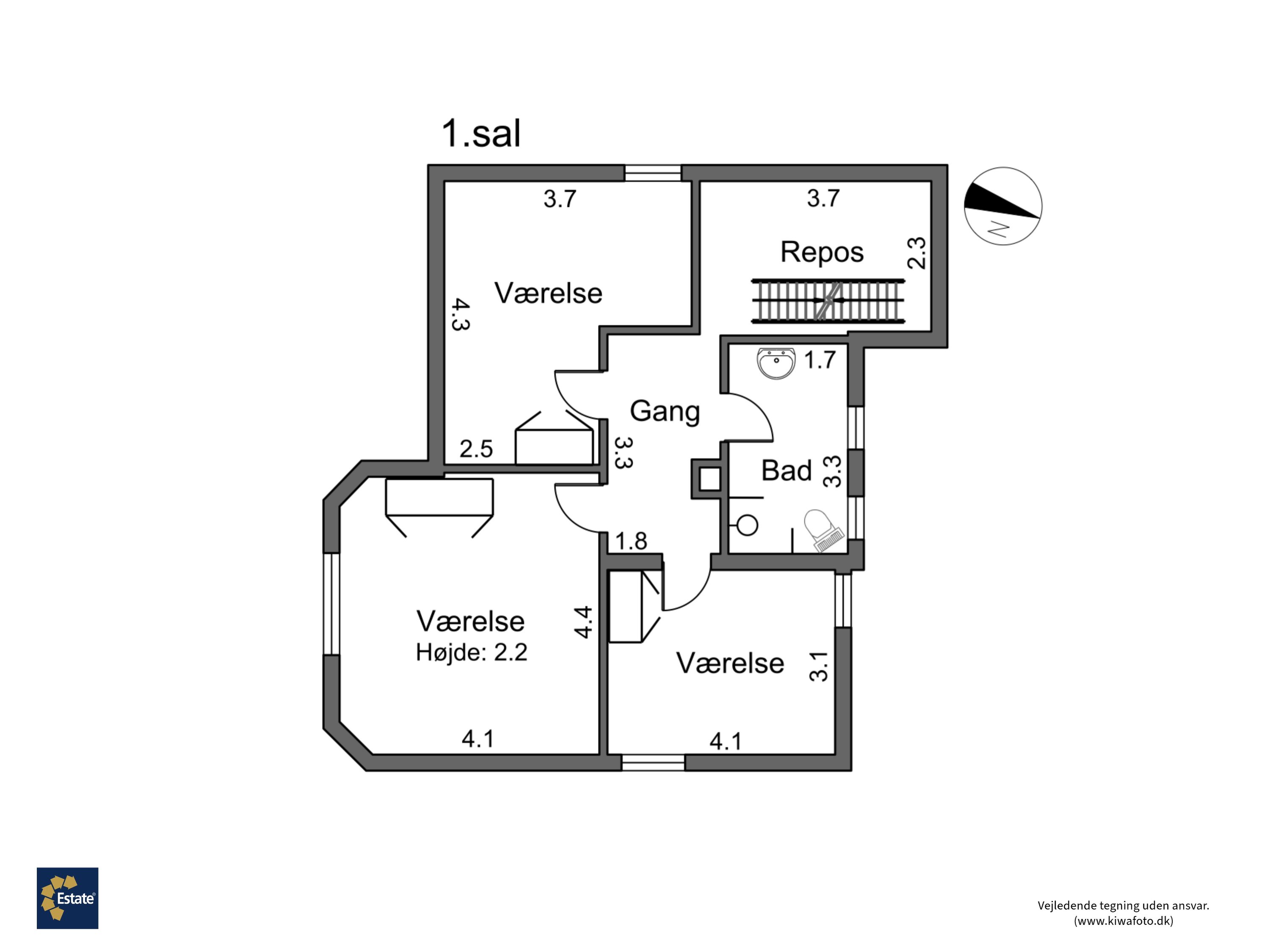 Plantegninger billede af Højevej 2, 4913 Horslunde