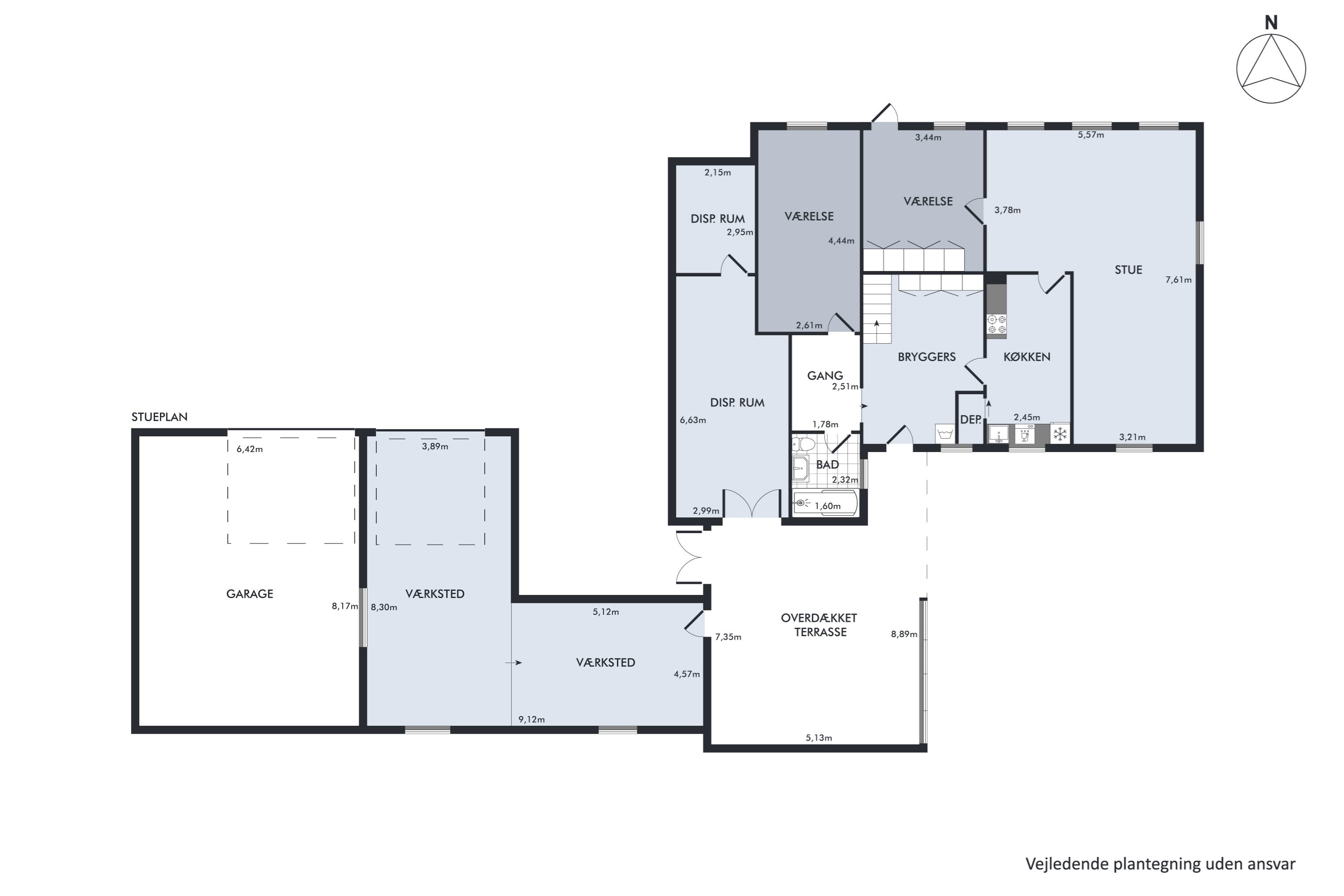 Plantegninger billede af Egebjergvej 102, Hansted, 8700 Horsens
