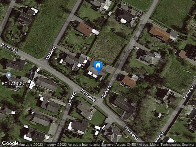 Fremhævet luftfoto billede i fuldskærmstilstand. Billede af Hejrevej 1, Langø, 4900 Nakskov