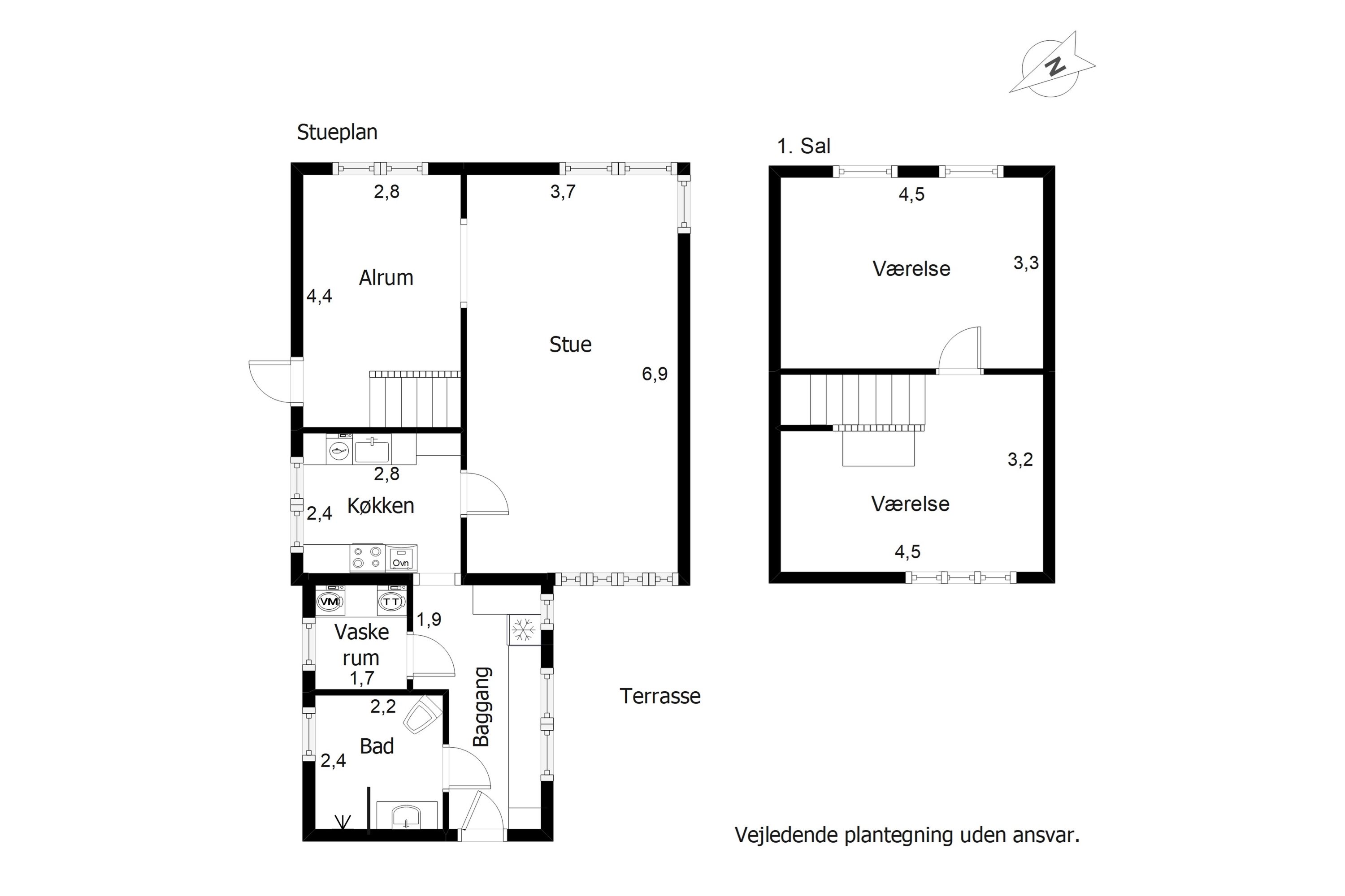 Plantegninger billede af Byvejen 15, Rousthøje, 6818 Årre