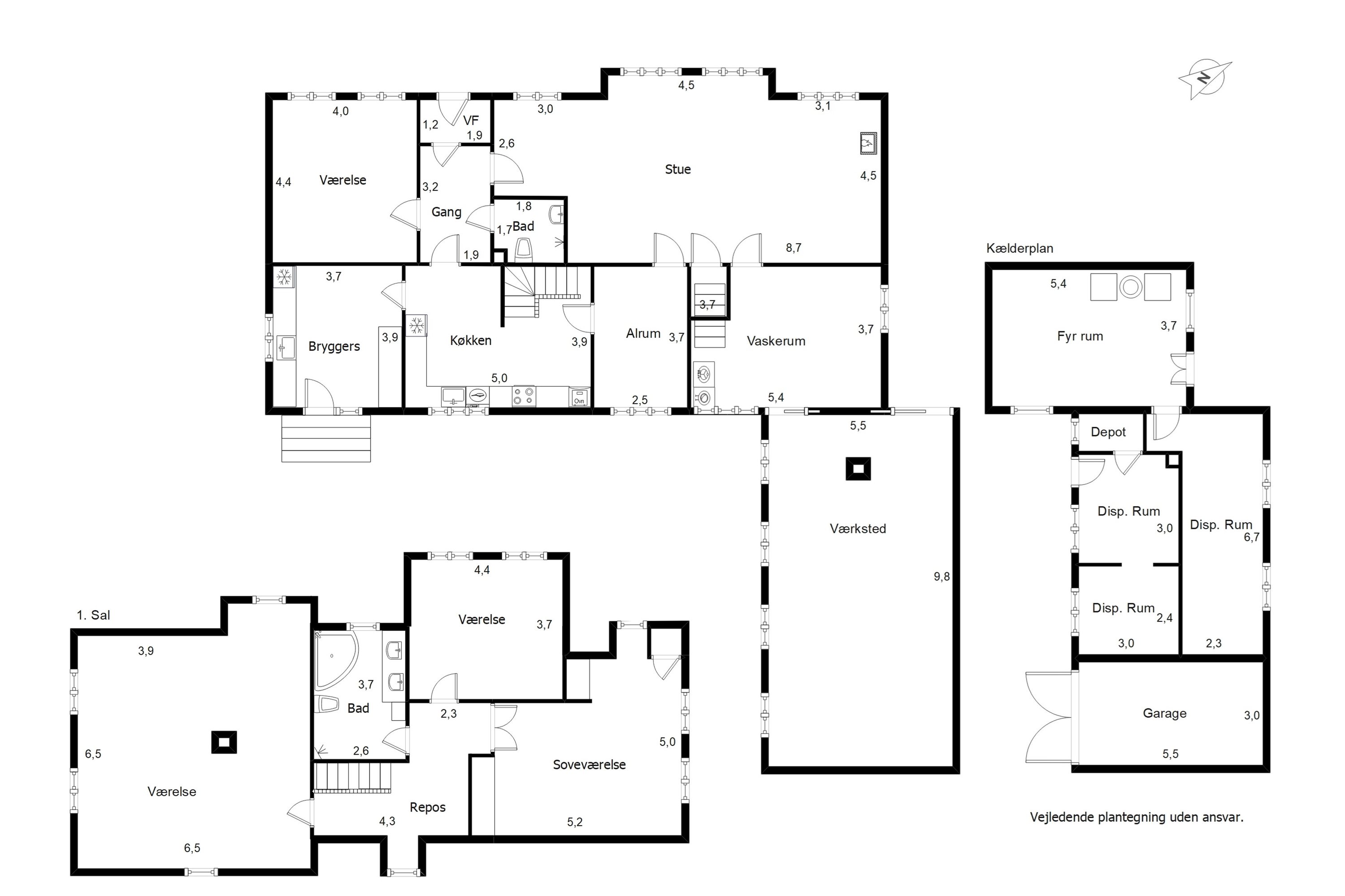 Plantegninger billede af Allerupvej 21, Sneum, 6731 Tjæreborg