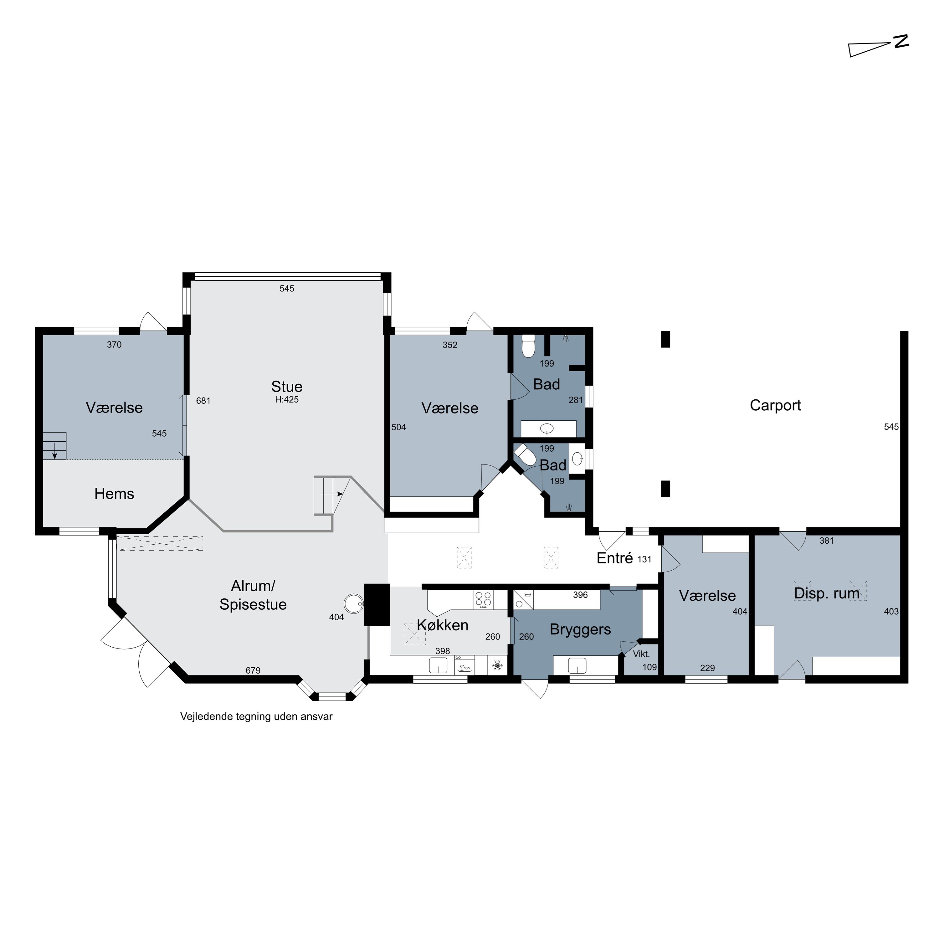Plantegninger billede af Rørkærvej 73, 8722 Hedensted