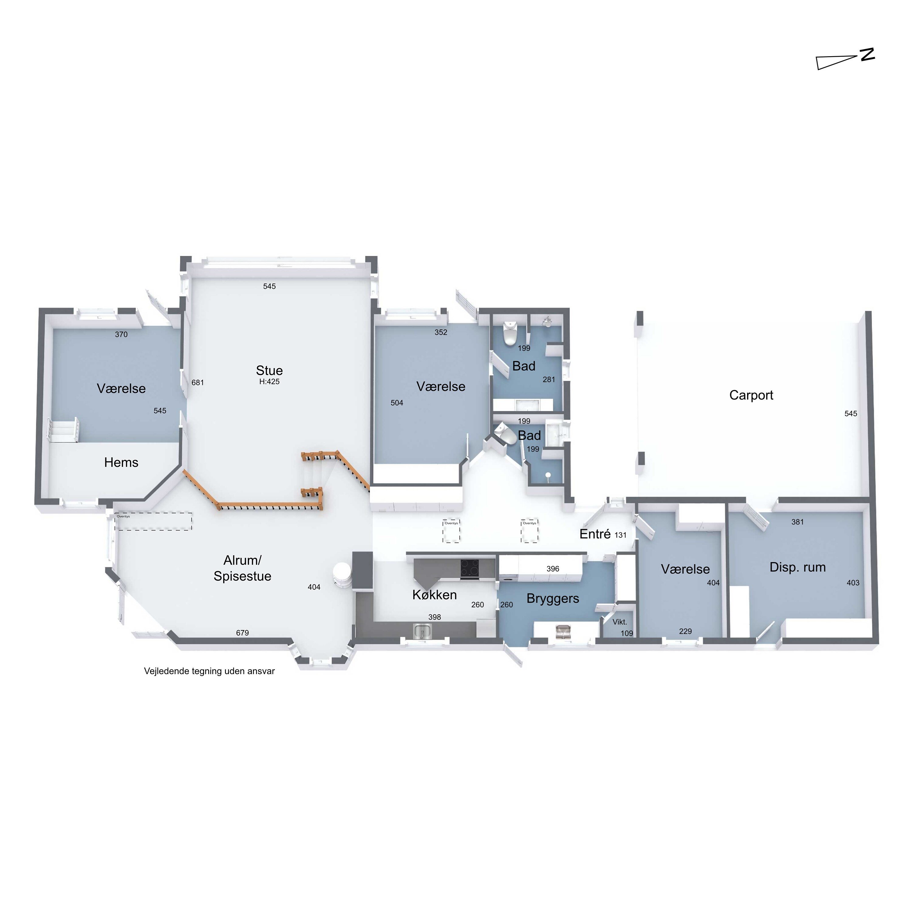 Plantegninger billede af Rørkærvej 73, 8722 Hedensted