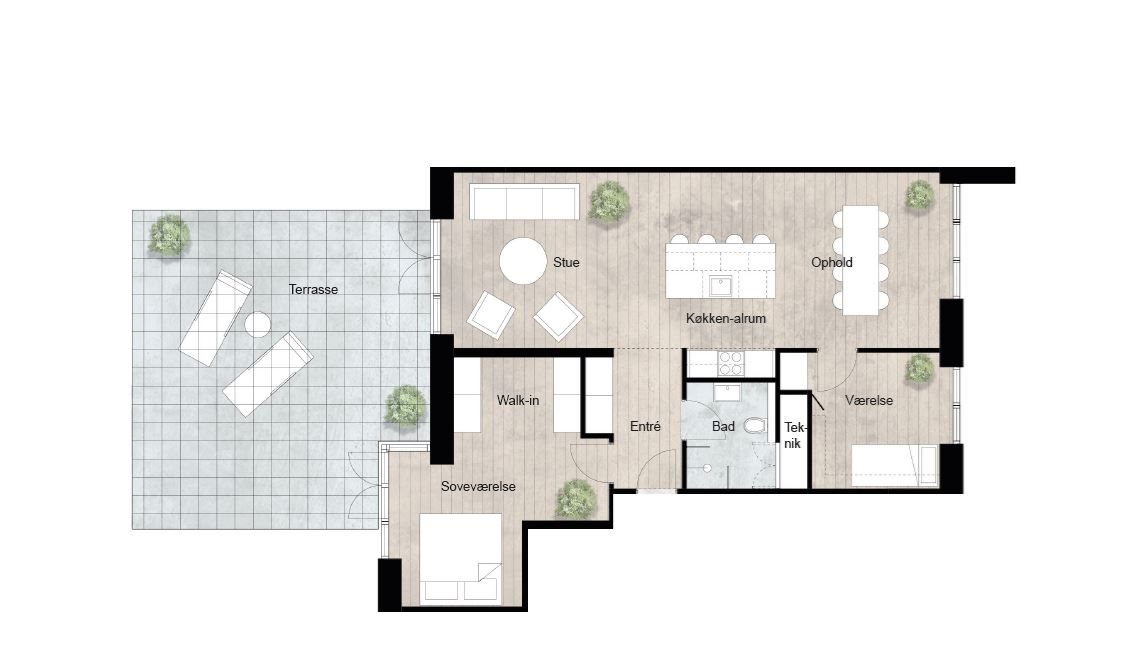 Plantegninger billede af Sct. Anna Park 25, st.. th., 5400 Bogense