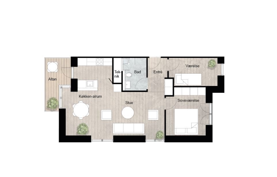 Plantegninger billede af Sct. Anna Park 25, 2. tv., 5400 Bogense