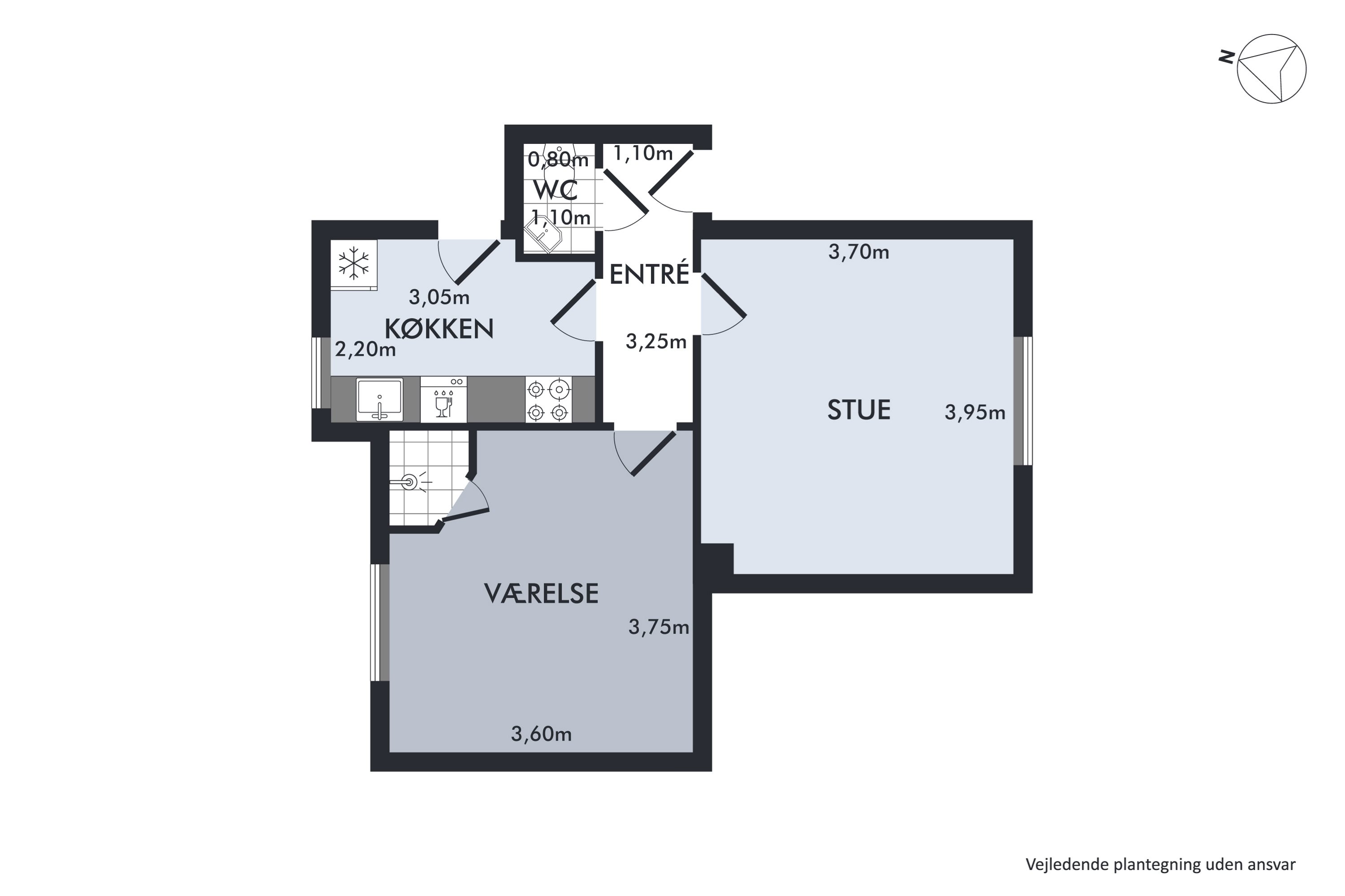 Plantegninger billede af Sjællandsgade 93, st.. tv., 9000 Aalborg