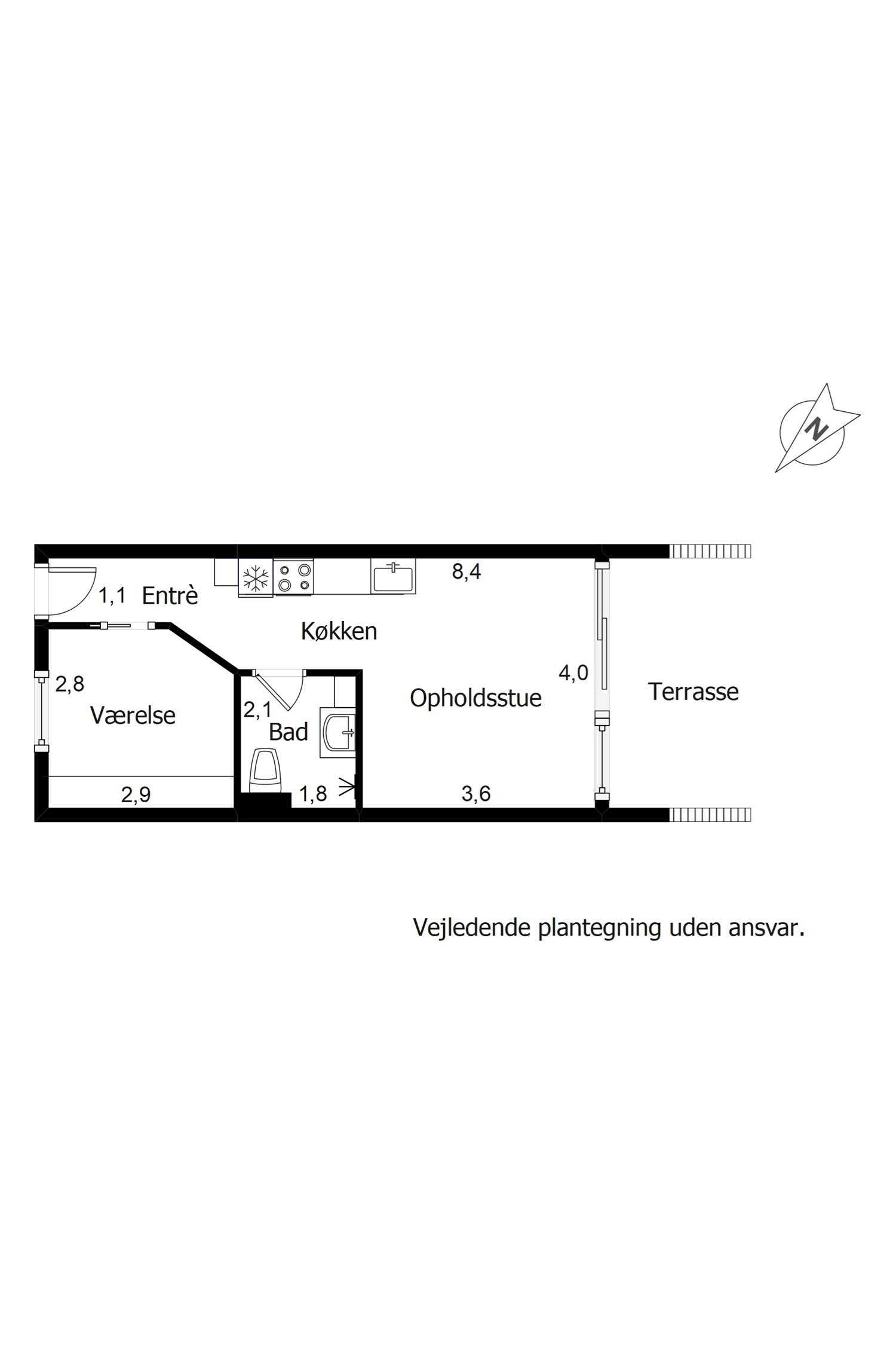 Plantegninger billede af Golfvejen 2A, st.. 218., Fanø Bad, 6720 Fanø