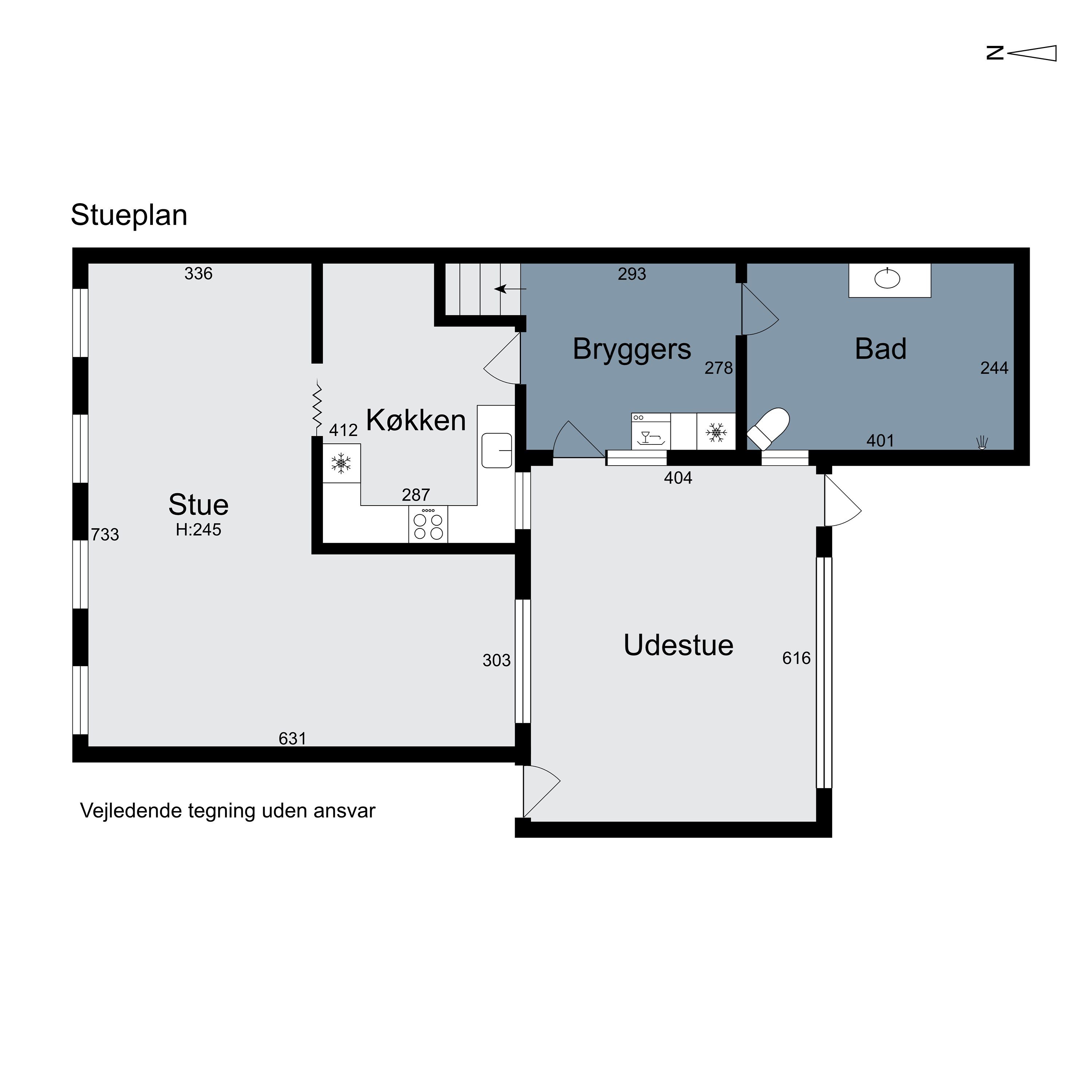 Plantegninger billede af Hovedgaden 111, 7752 Snedsted