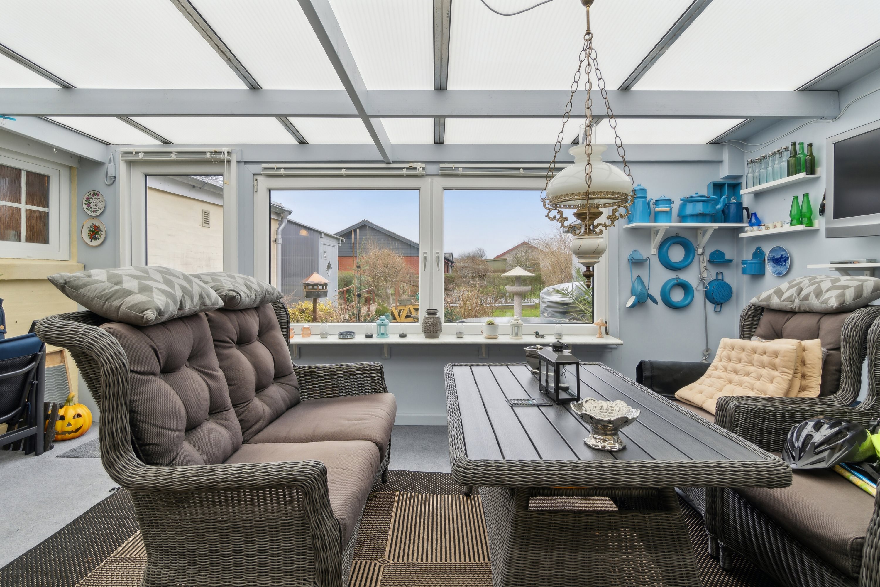 Fremhævet overdækket terrasse billede i fuldskærmstilstand. Billede af Hovedgaden 111, 7752 Snedsted