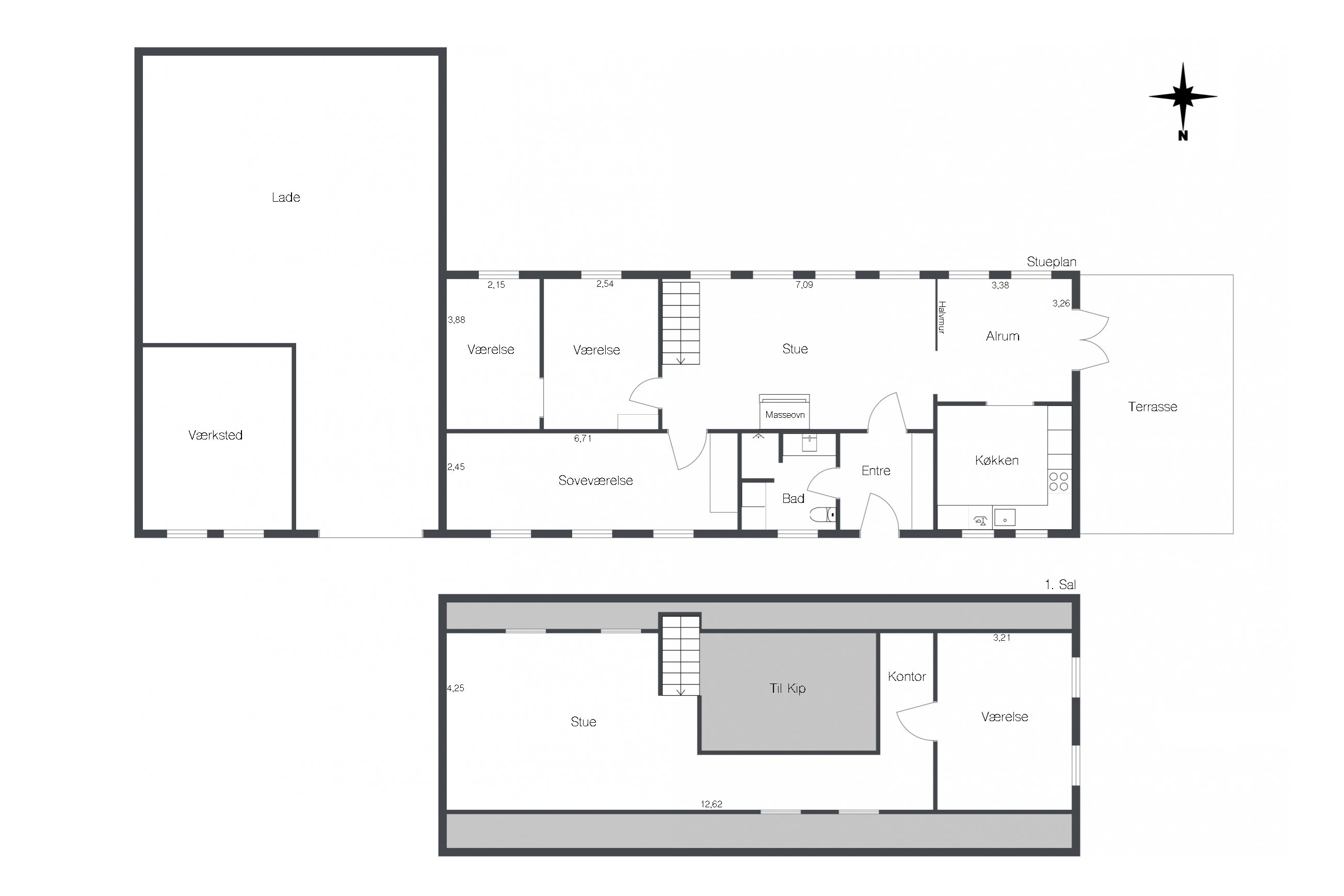 Plantegninger billede af Granbovej 1, 9881 Bindslev