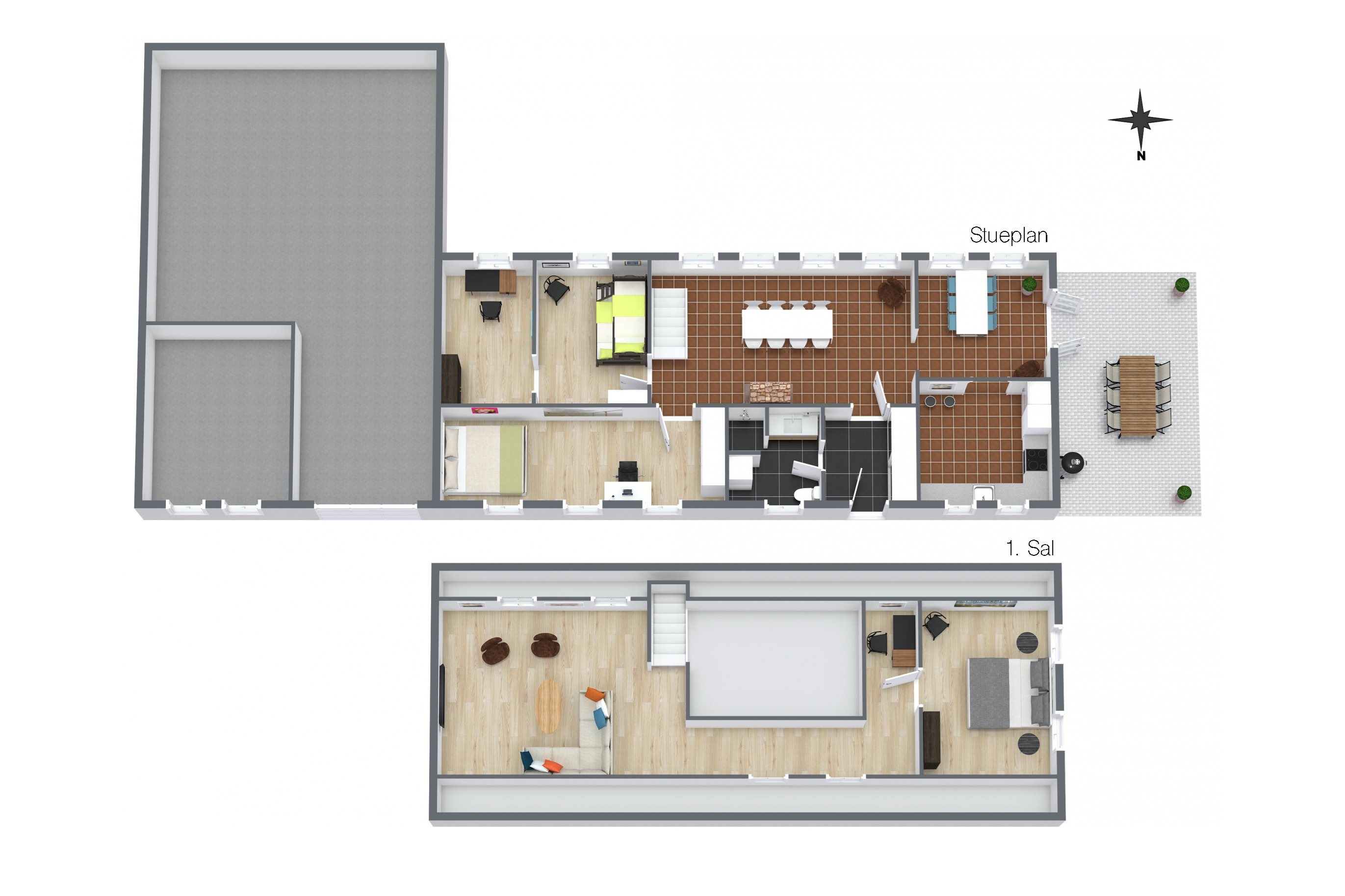 Plantegninger billede af Granbovej 1, 9881 Bindslev