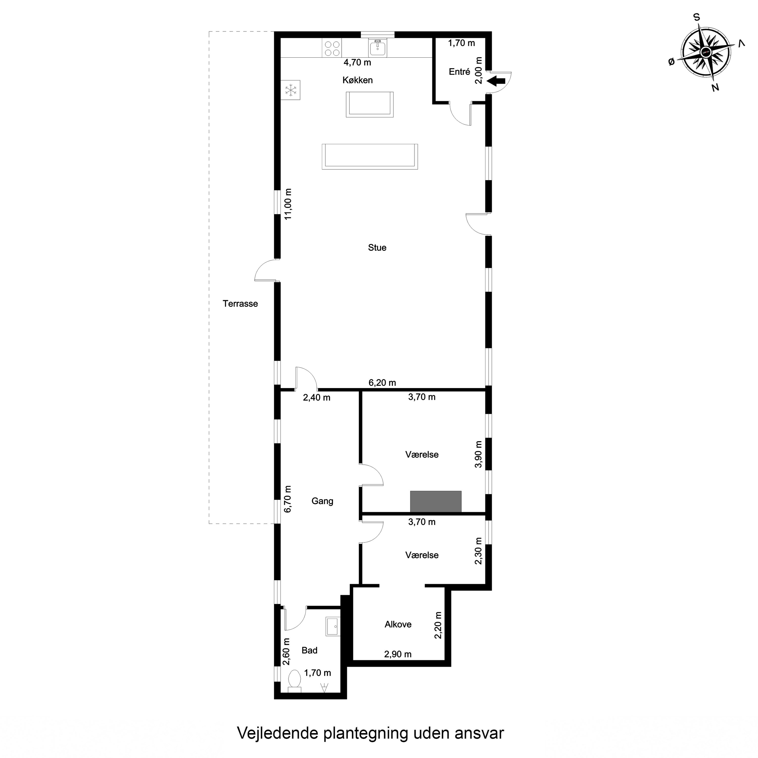 Plantegninger billede af Klavsebøllevej 18, Klavsebølle, 5953 Tranekær