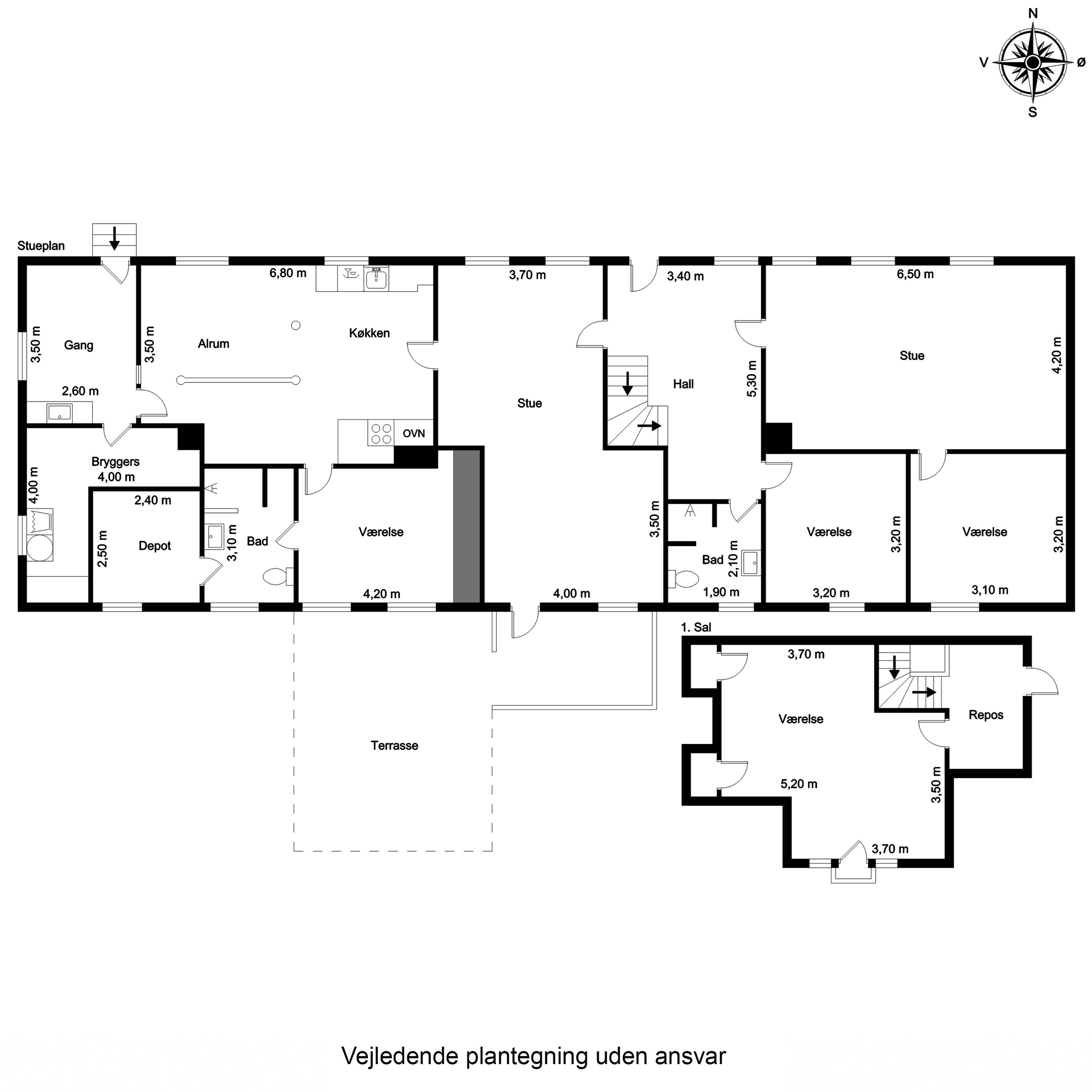 Plantegninger billede af Klavsebøllevej 18, Klavsebølle, 5953 Tranekær