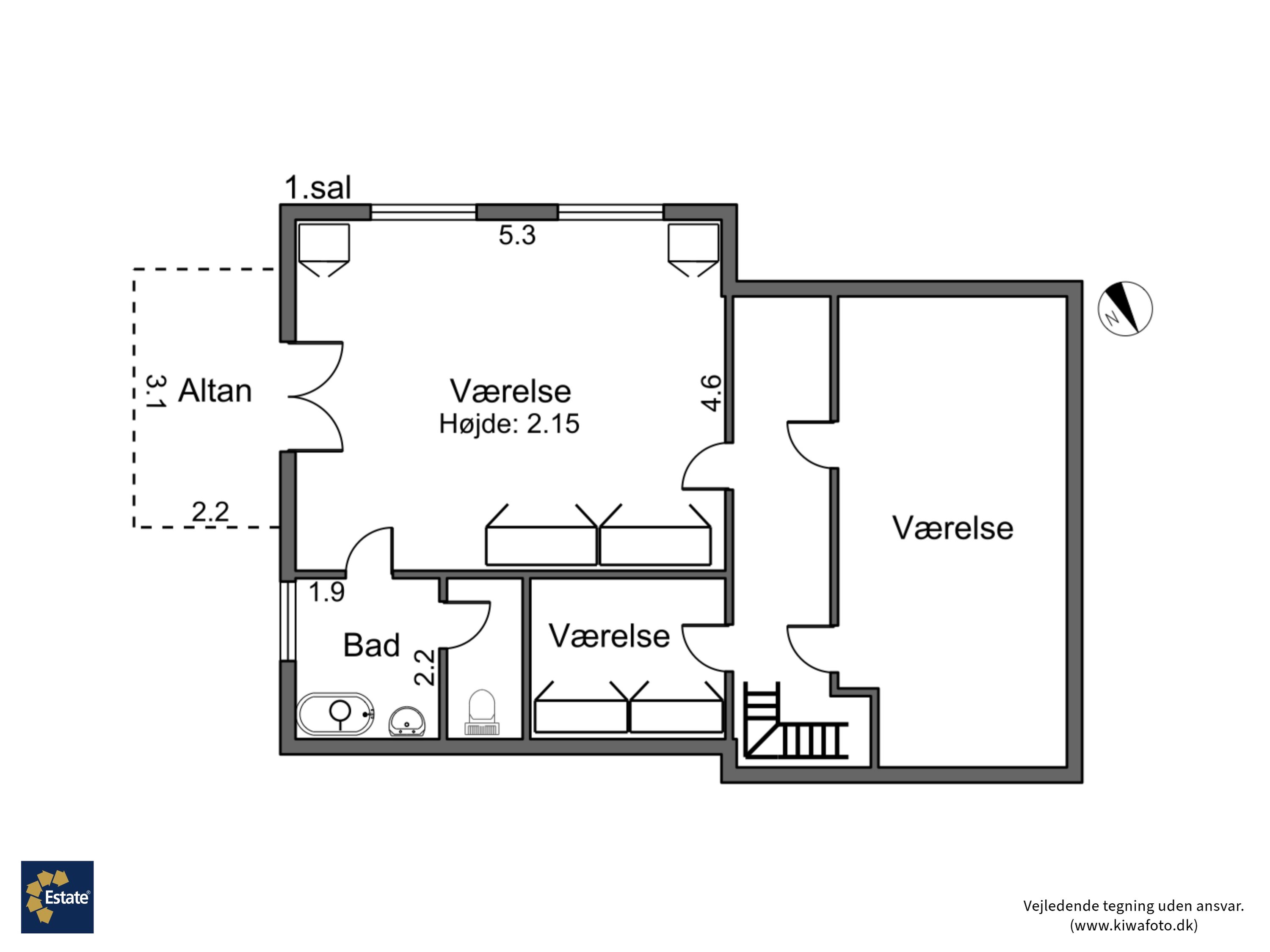 Plantegninger billede af Kongensgade 26, 4800 Nykøbing F