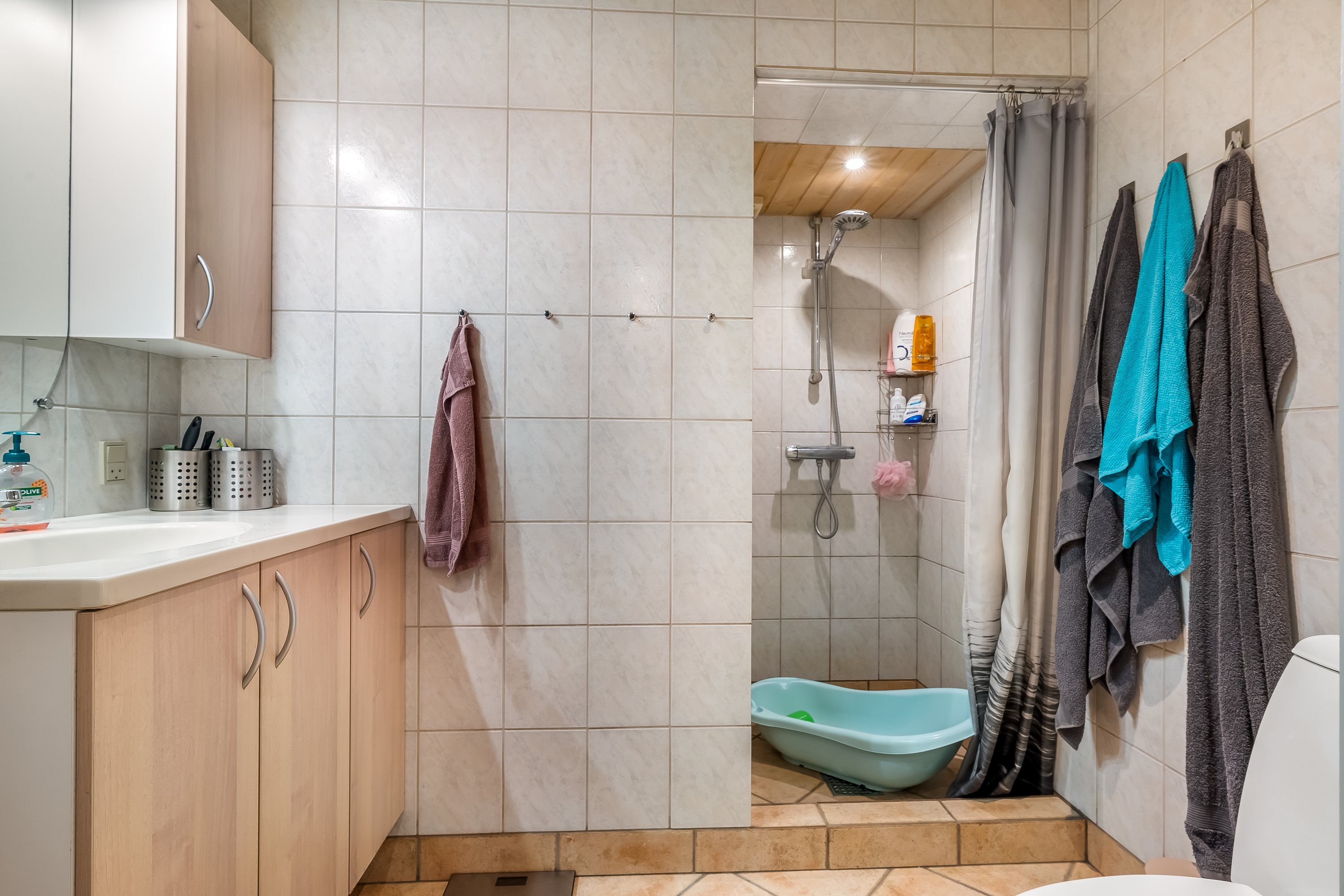 Fremhævet badeværelse billede i fuldskærmstilstand. Billede af Langgade 48, 7550 Sørvad