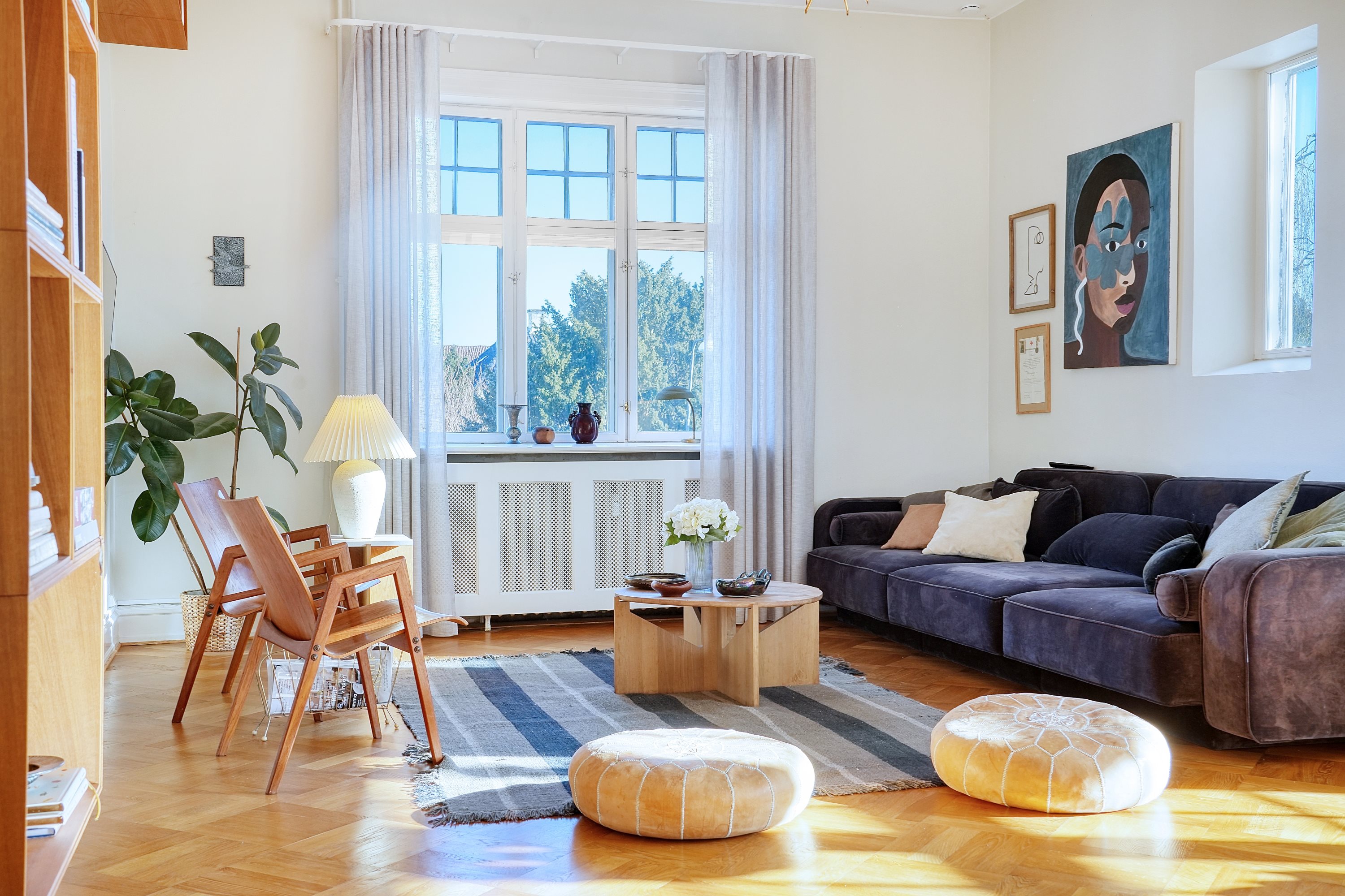 Fremhævet stue billede i fuldskærmstilstand. Billede af Svanemøllevej 13, 1., 2100 København Ø