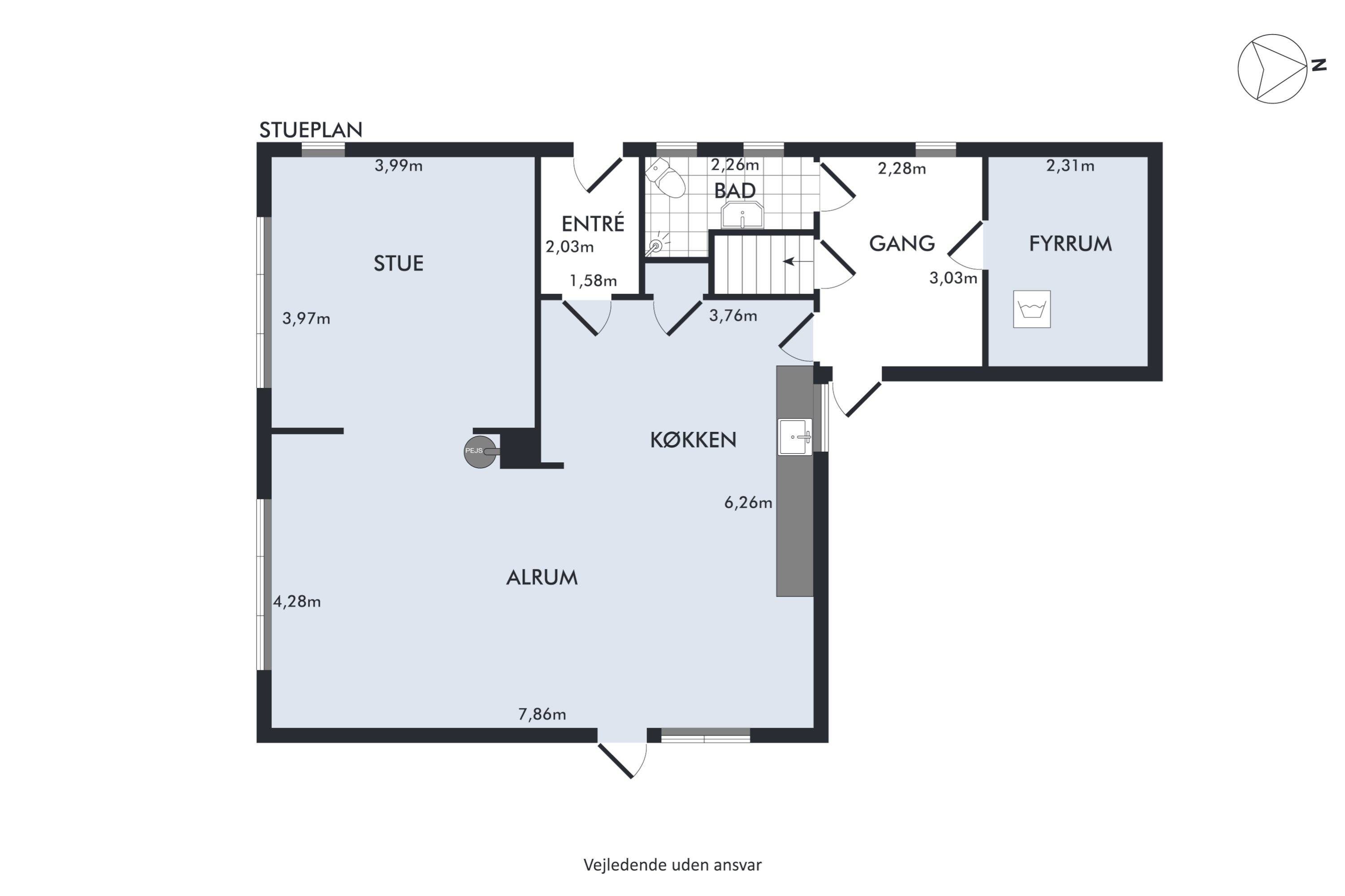 Plantegninger billede af Østerballe 3, Skelde, 6310 Broager