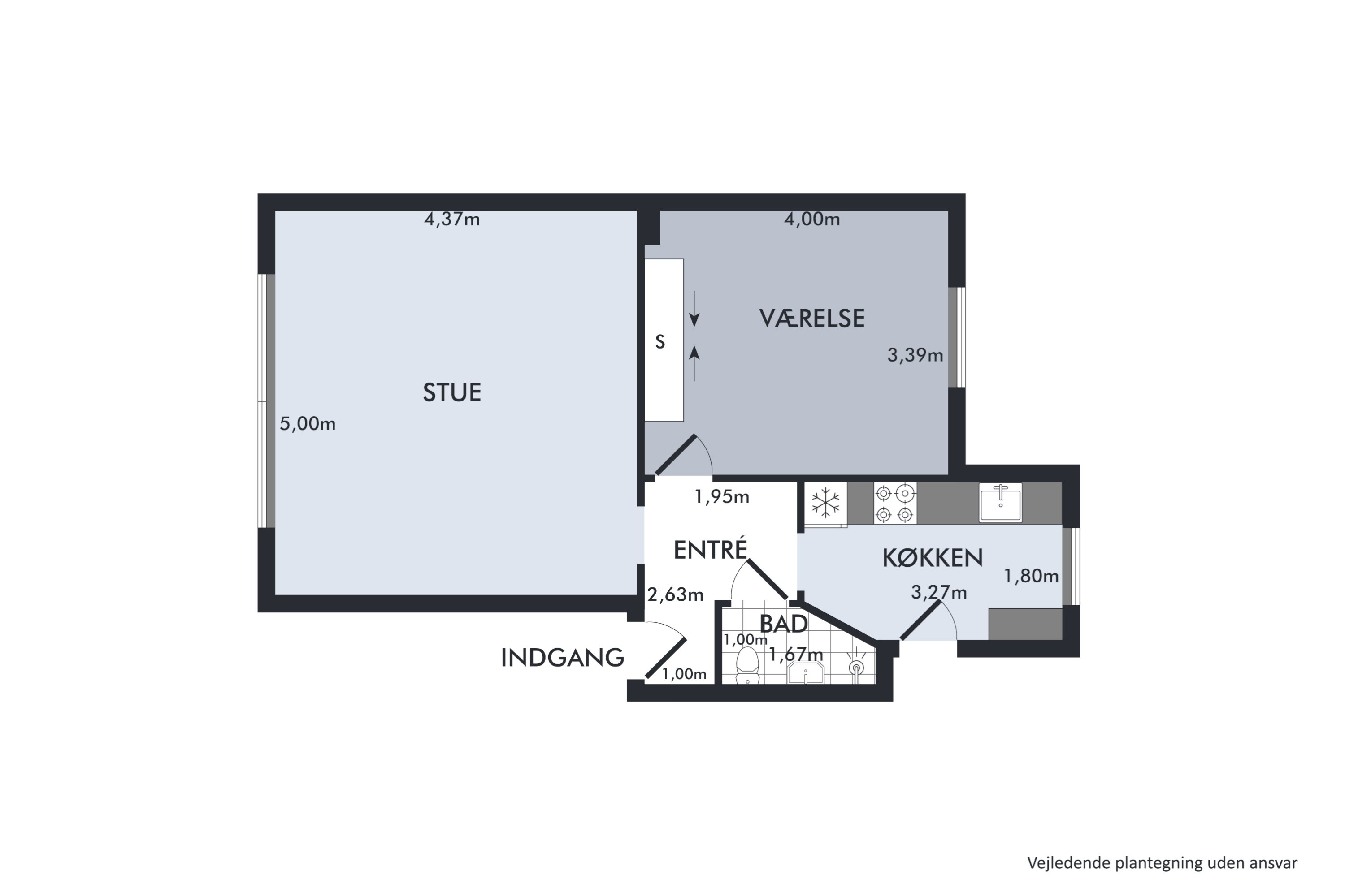 Plantegninger billede af Ryesgade 41, st.. tv., 9000 Aalborg