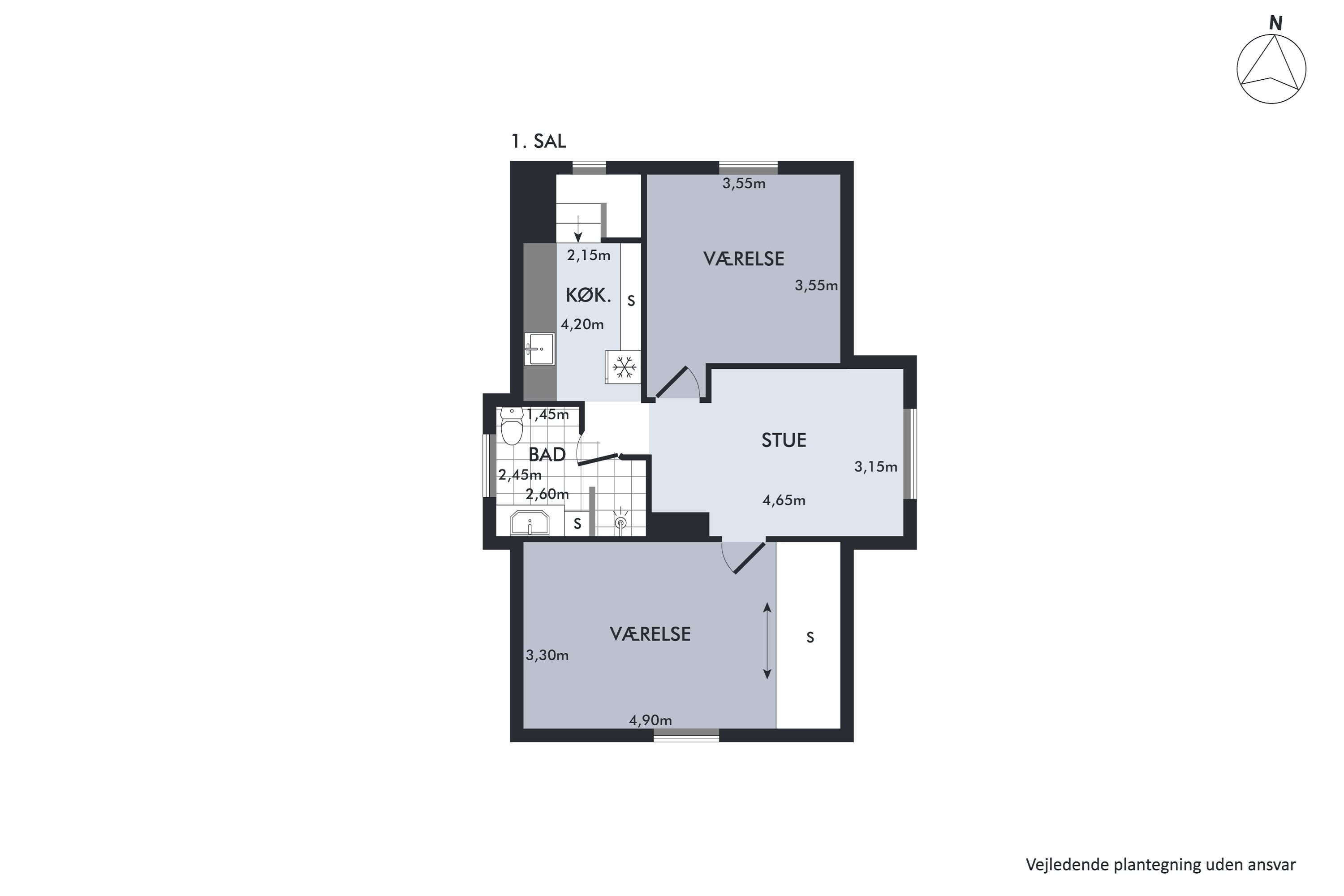 Plantegninger billede af Hadsundvej 336, 9260 Gistrup