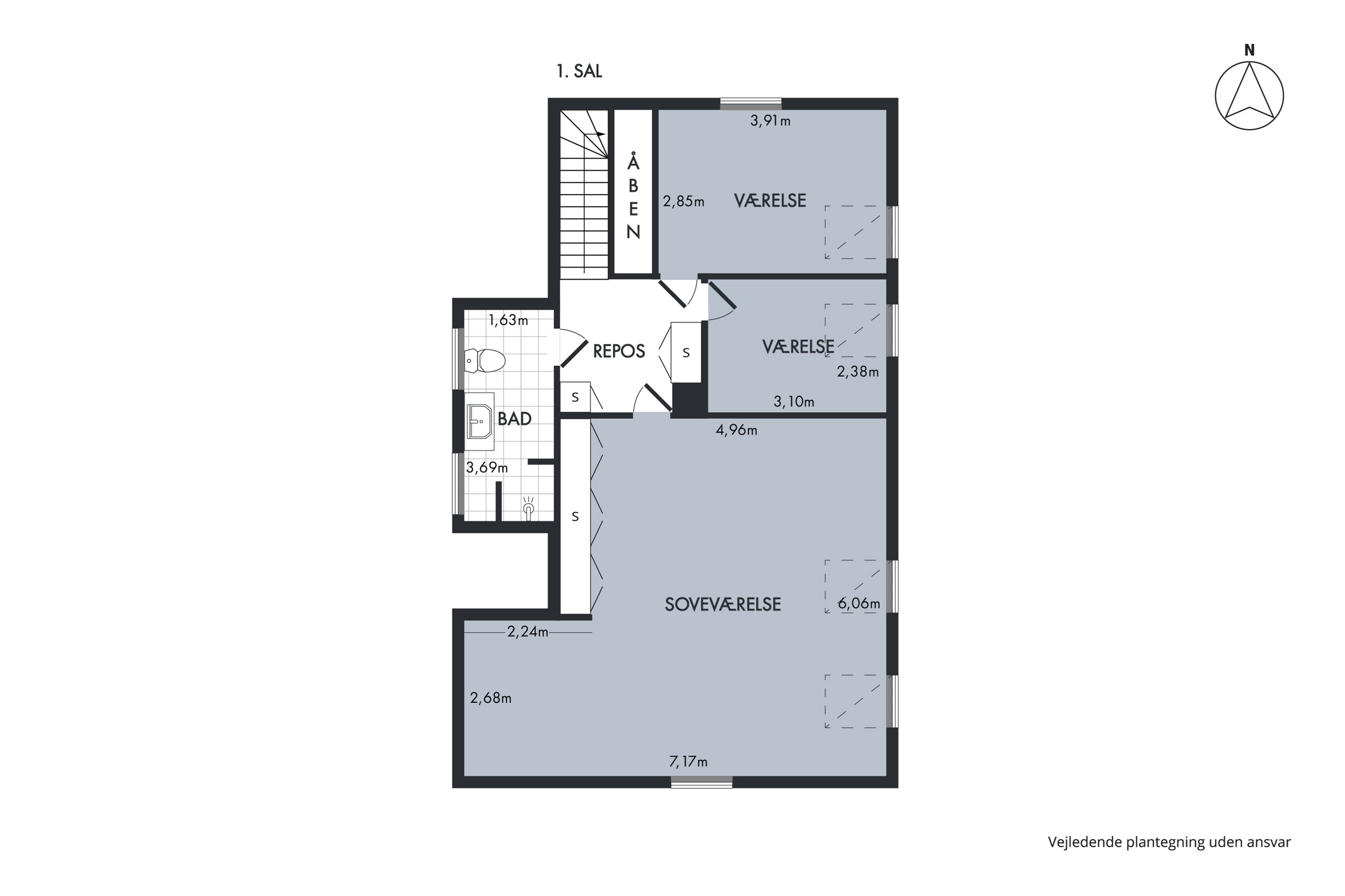 Plantegninger billede af Hovgyden 1, Jordløse, 5683 Haarby
