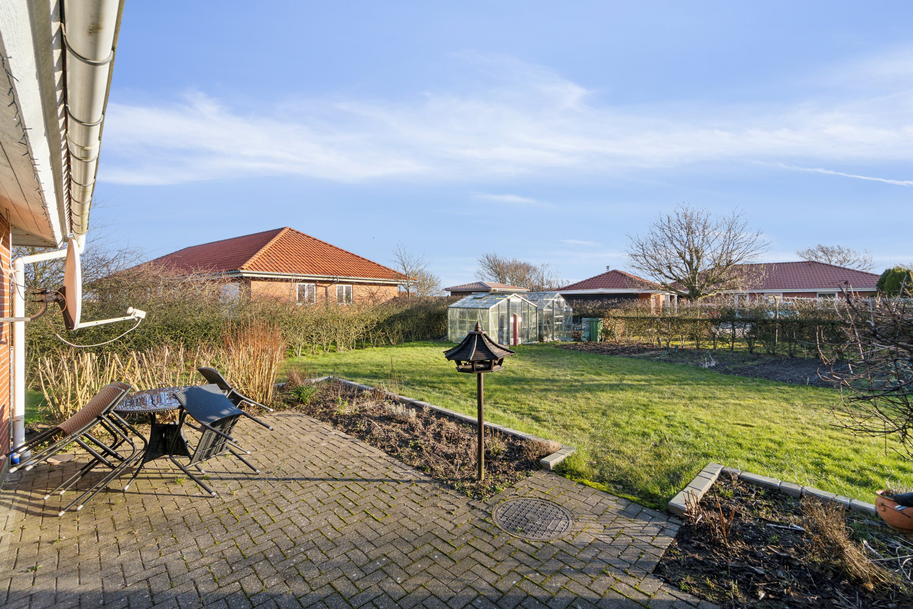 Fremhævet set fra haven billede i fuldskærmstilstand. Billede af Lærkevænget 1, Thorsted, 7700 Thisted