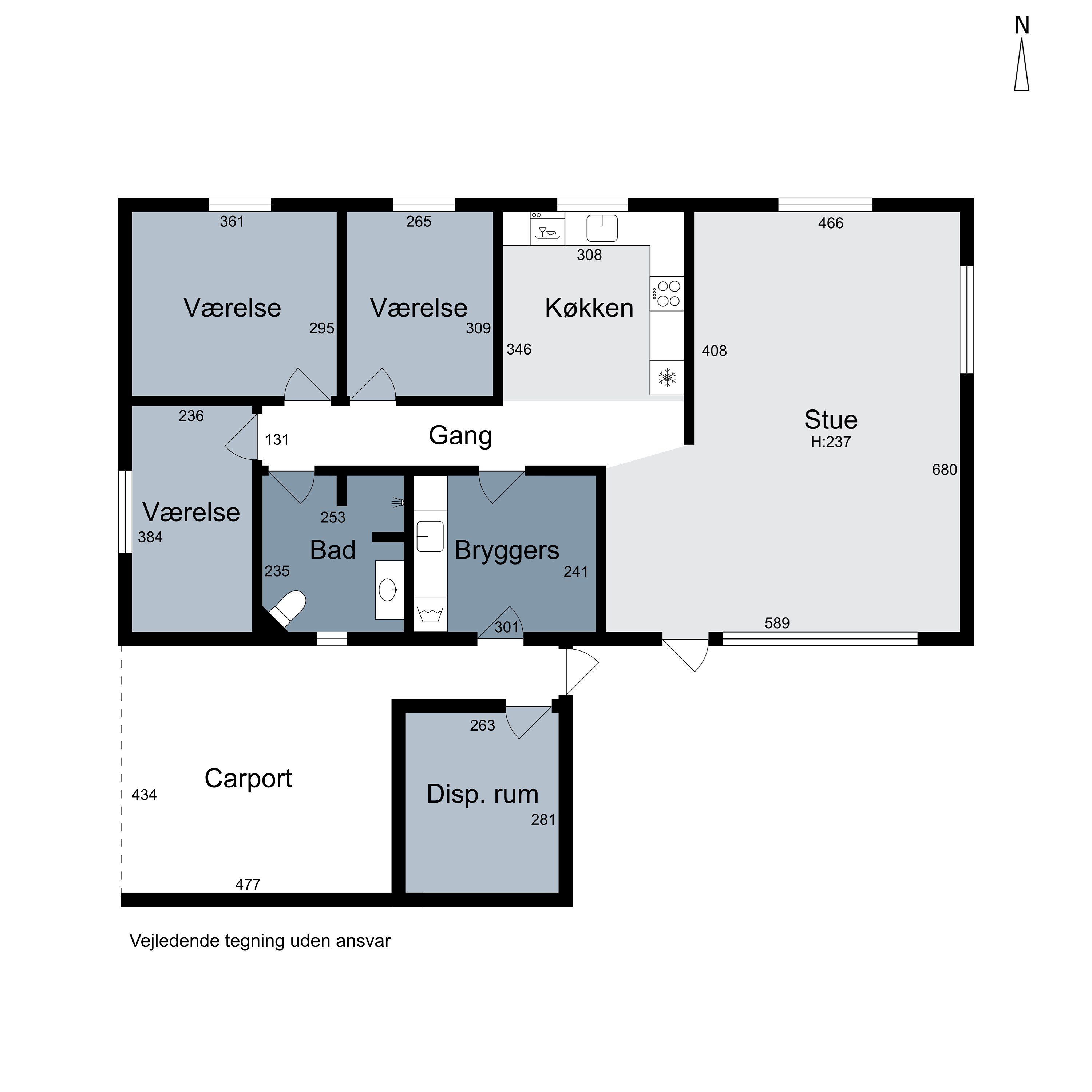 Plantegninger billede af Lærkevænget 1, Thorsted, 7700 Thisted