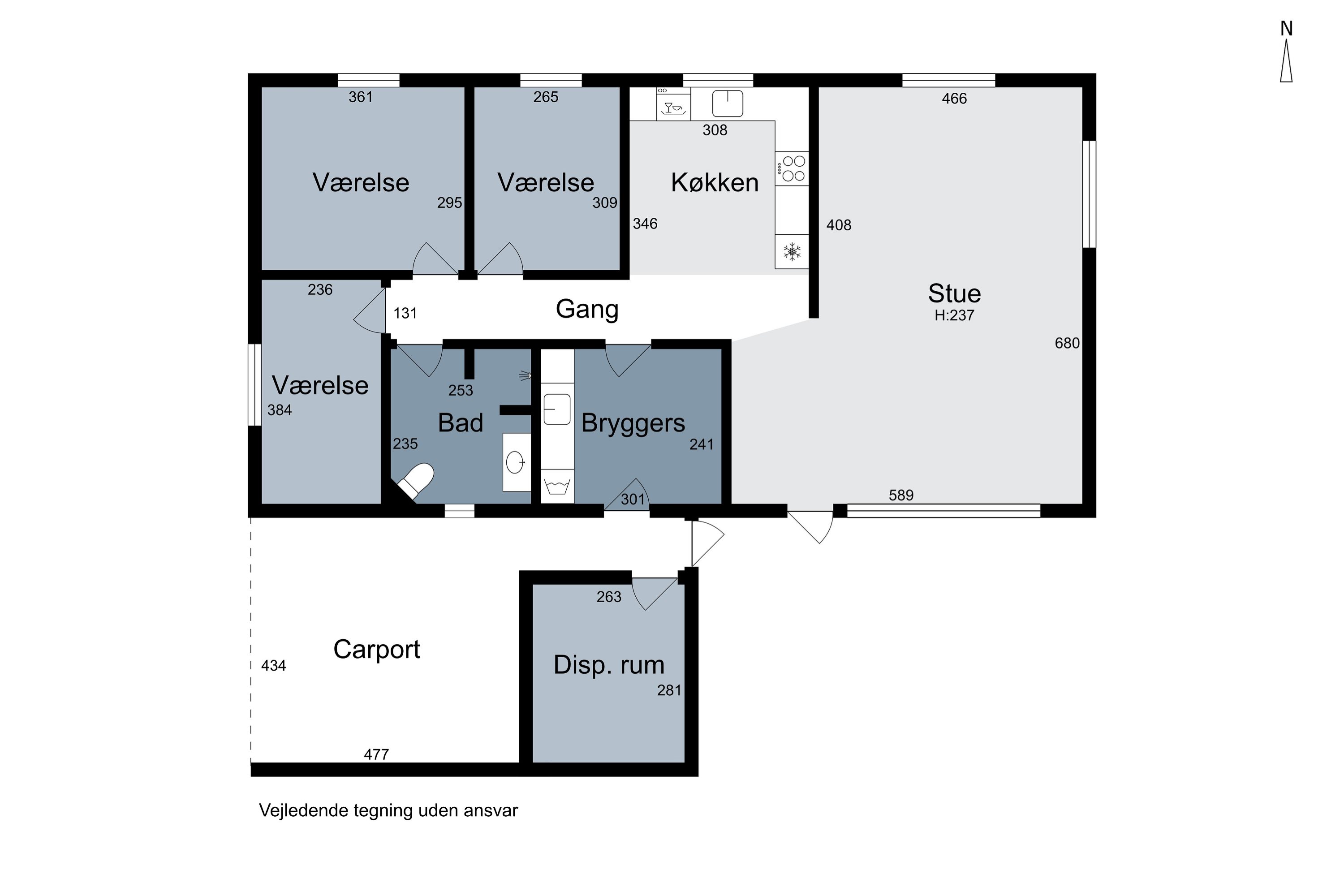 Plantegninger billede af Lærkevænget 1, Thorsted, 7700 Thisted