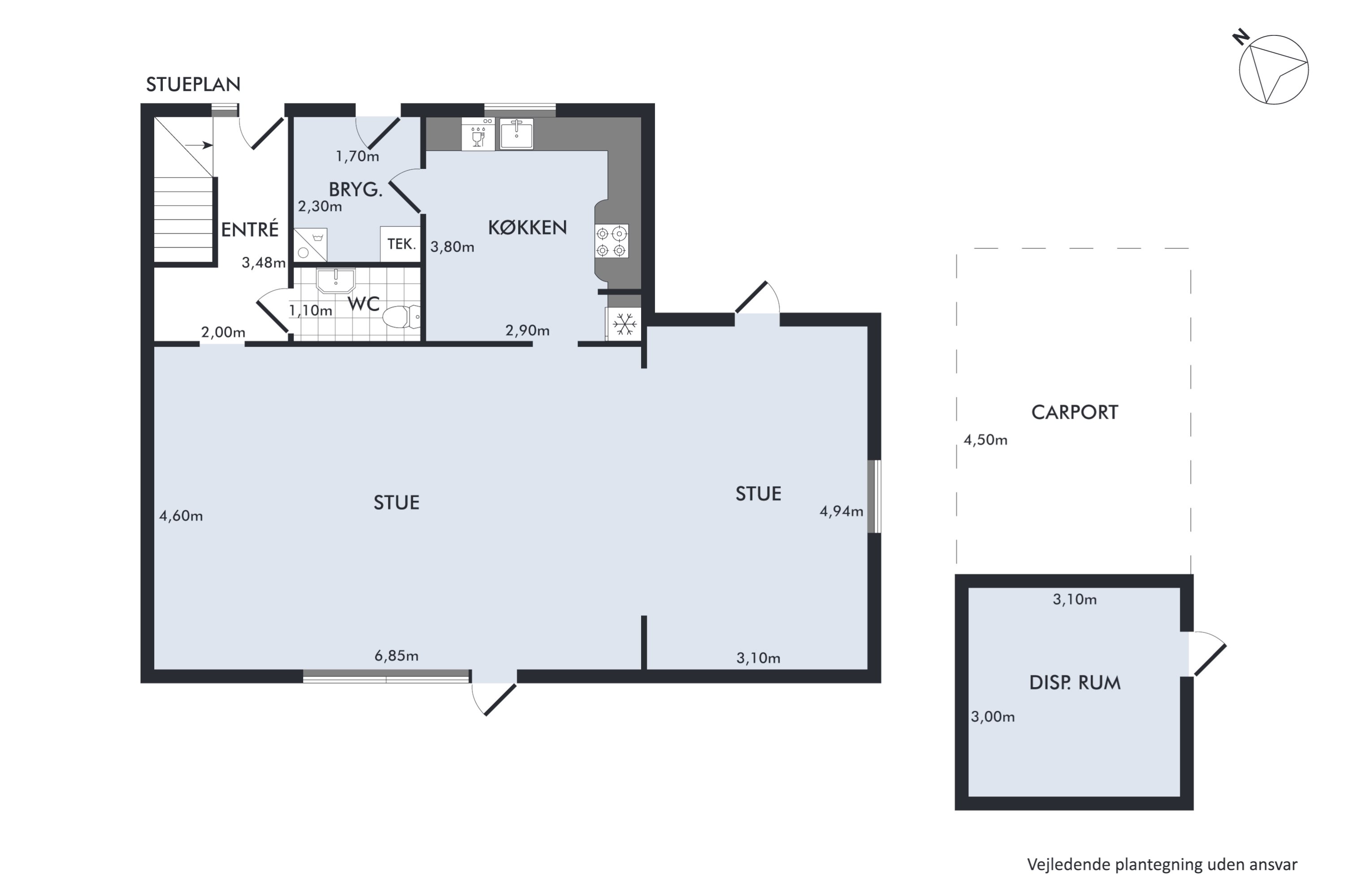 Plantegninger billede af Tostrupvej 45A, 9230 Svenstrup J