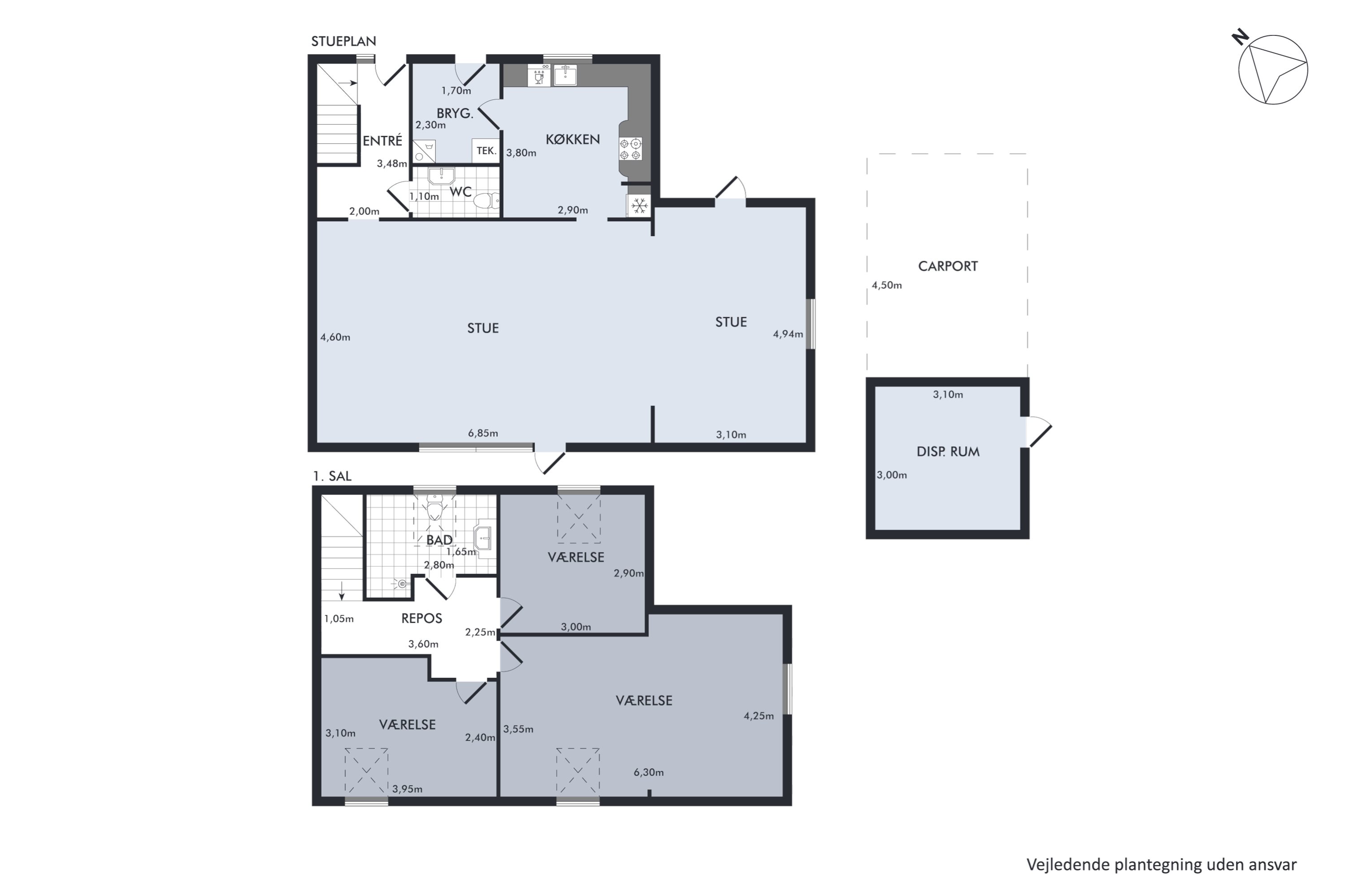 Plantegninger billede af Tostrupvej 45A, 9230 Svenstrup J