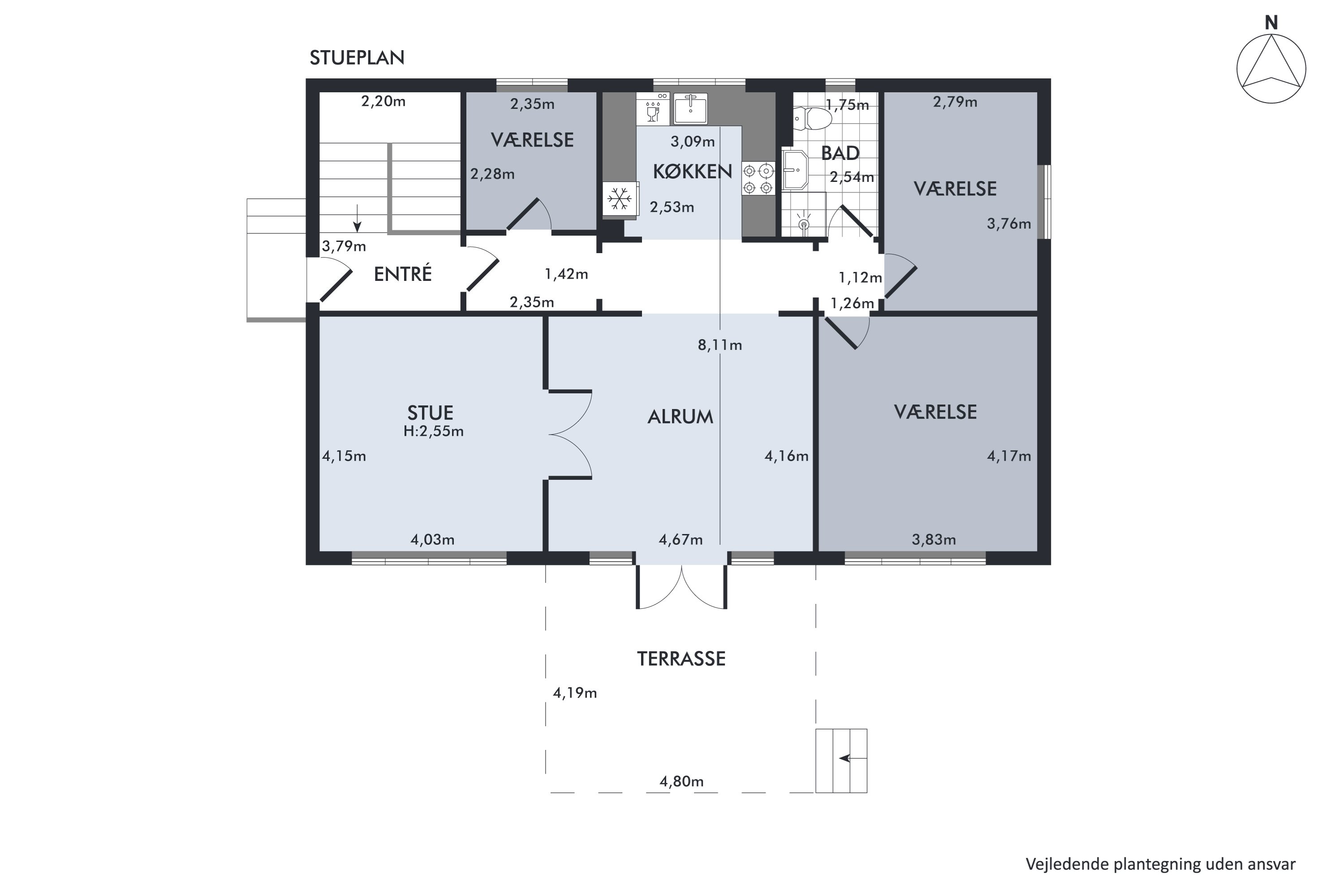 Plantegninger billede af Erichsensvej 8, st.., 2820 Gentofte