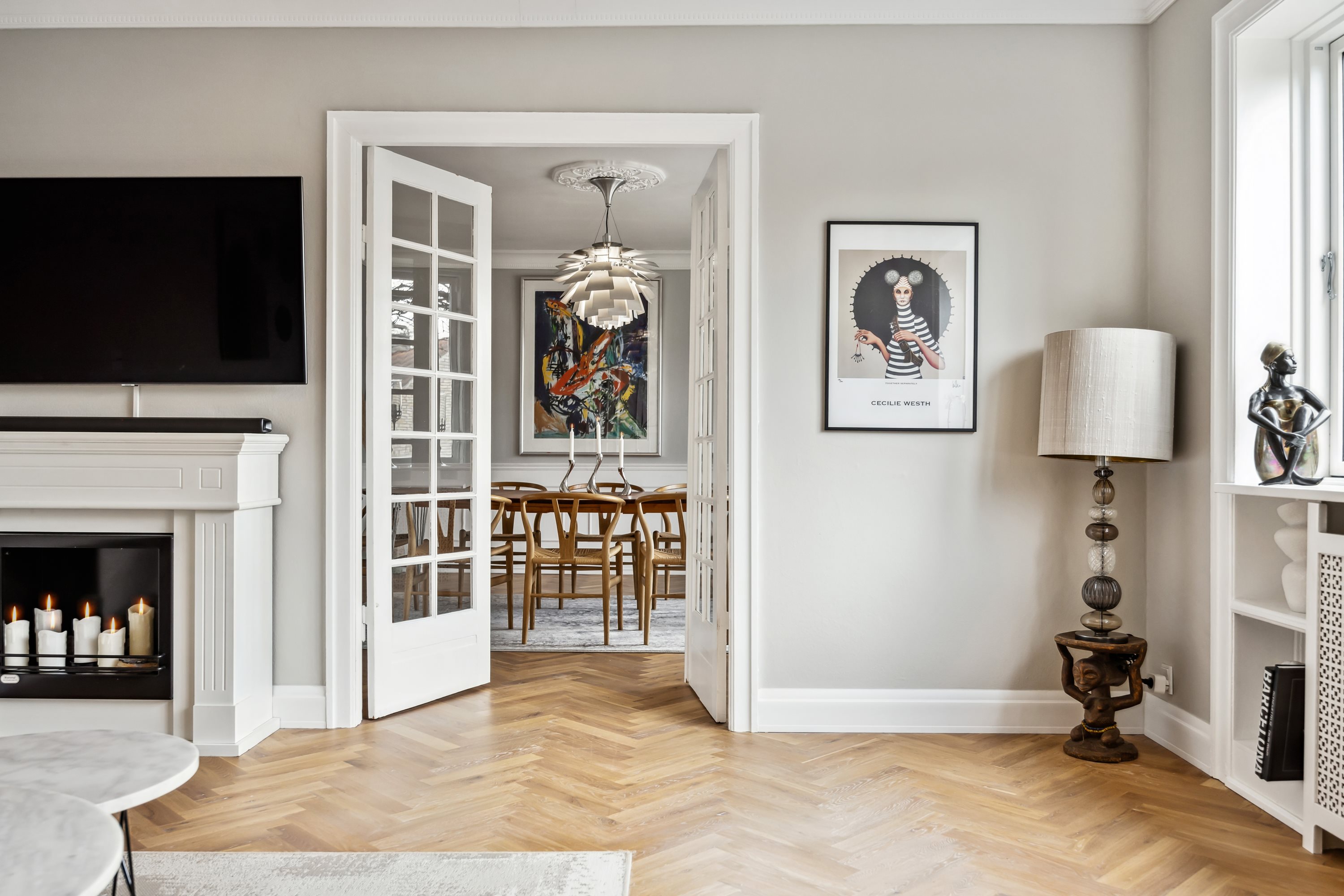 Fremhævet stue billede i fuldskærmstilstand. Billede af Erichsensvej 8, st.., 2820 Gentofte