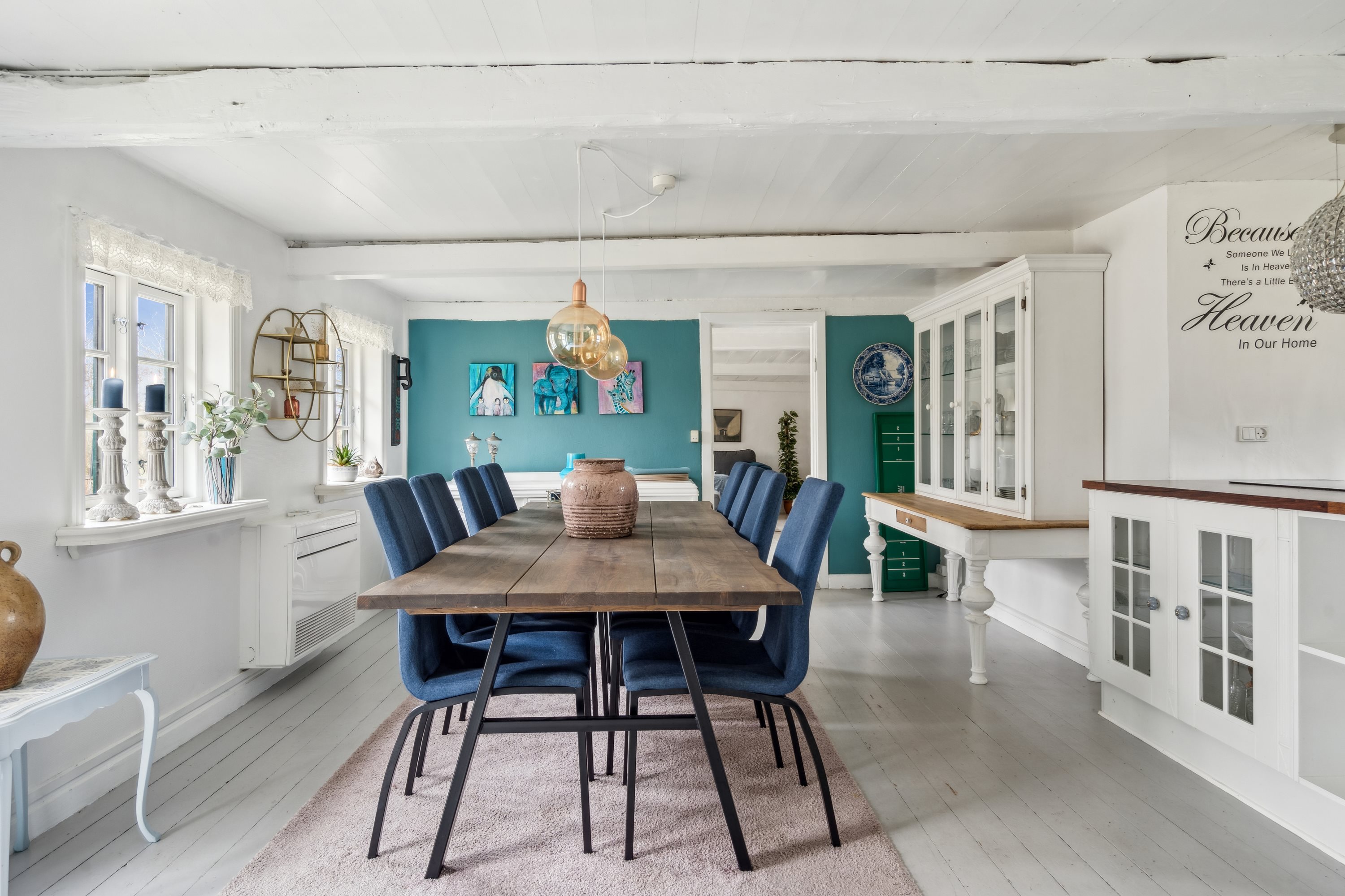 Fremhævet spisestue billede i fuldskærmstilstand. Billede af Agersigen 22, Vesterø Havn, 9940 Læsø