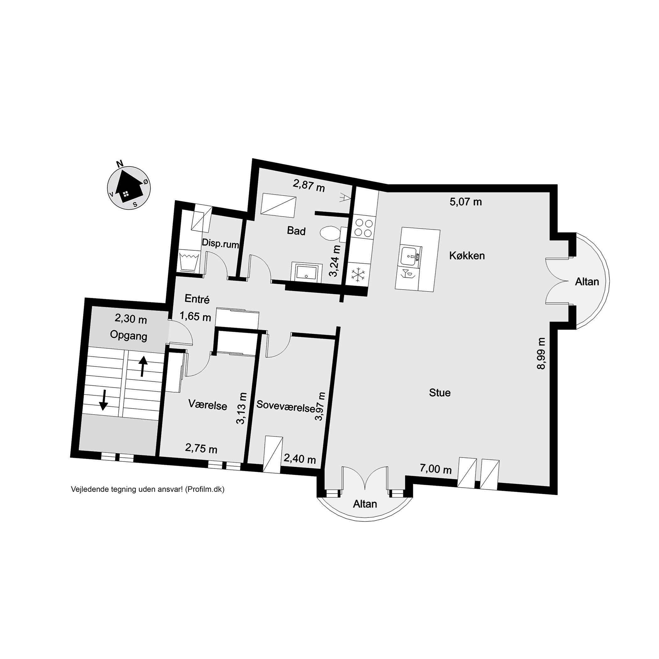 Plantegninger billede af Blæsbjerggade 2A, 3., 6000 Kolding