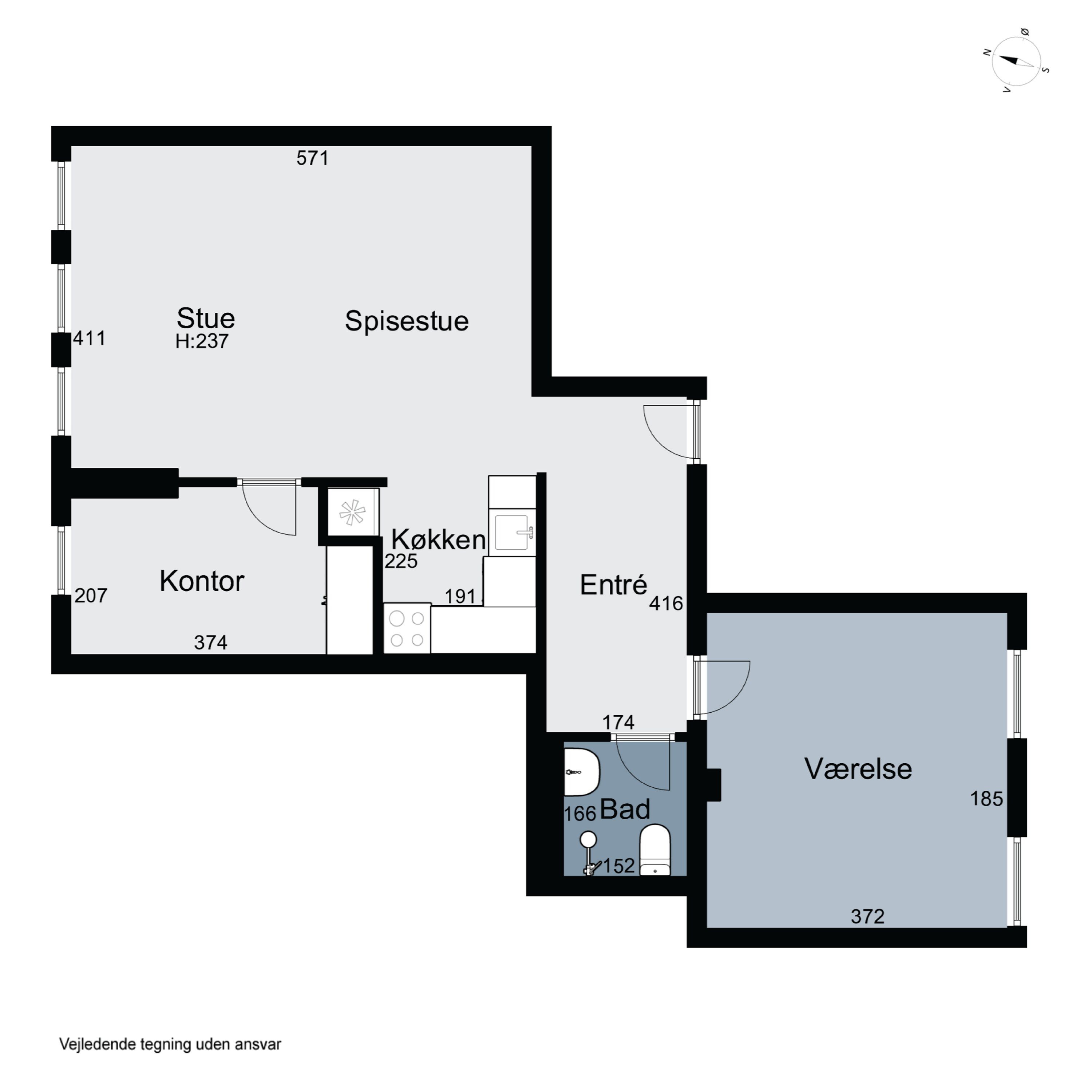 Plantegninger billede af Langenæs Allé 33, kld.., 8000 Aarhus C