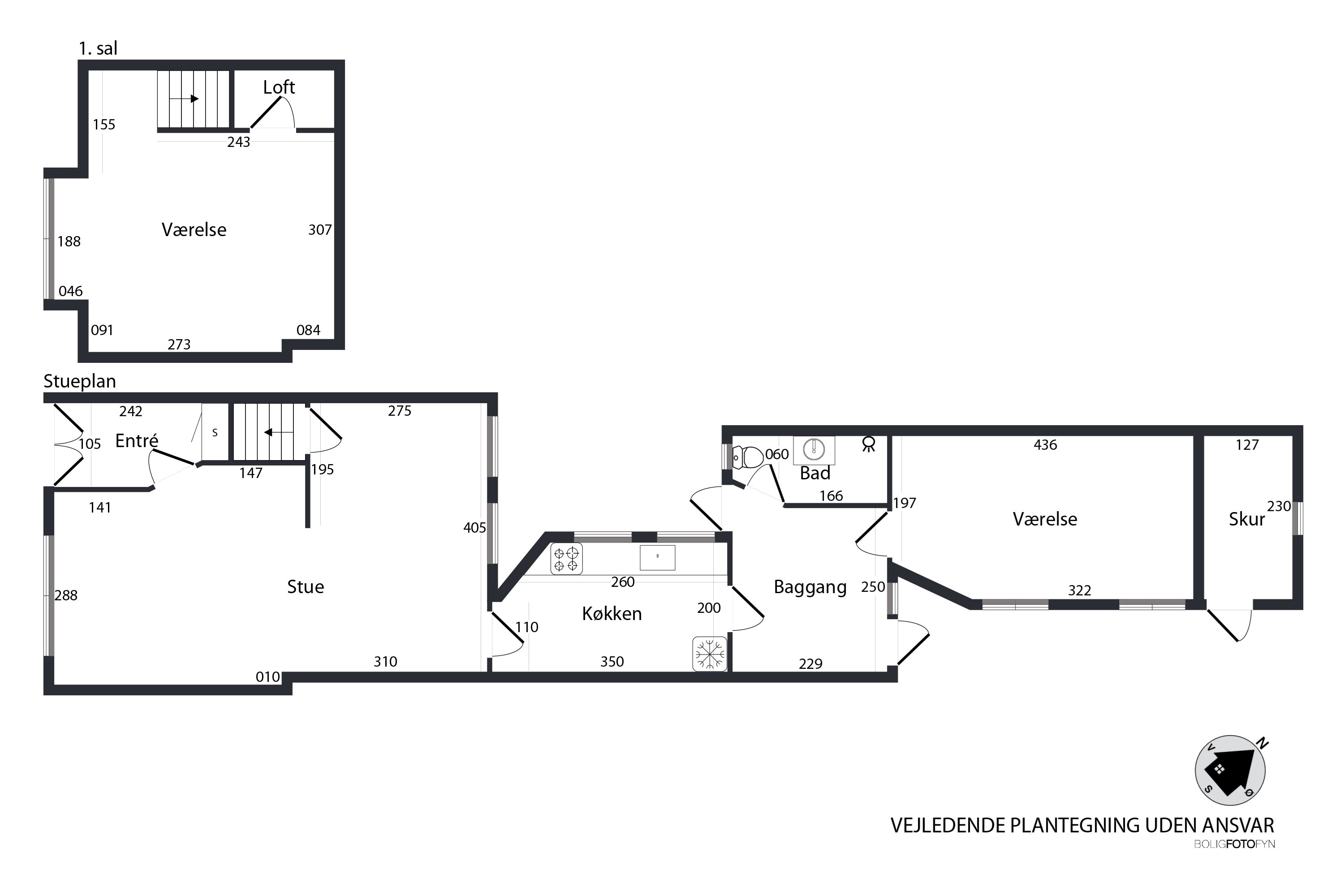 Plantegninger billede af Vestergade 70, 5300 Kerteminde