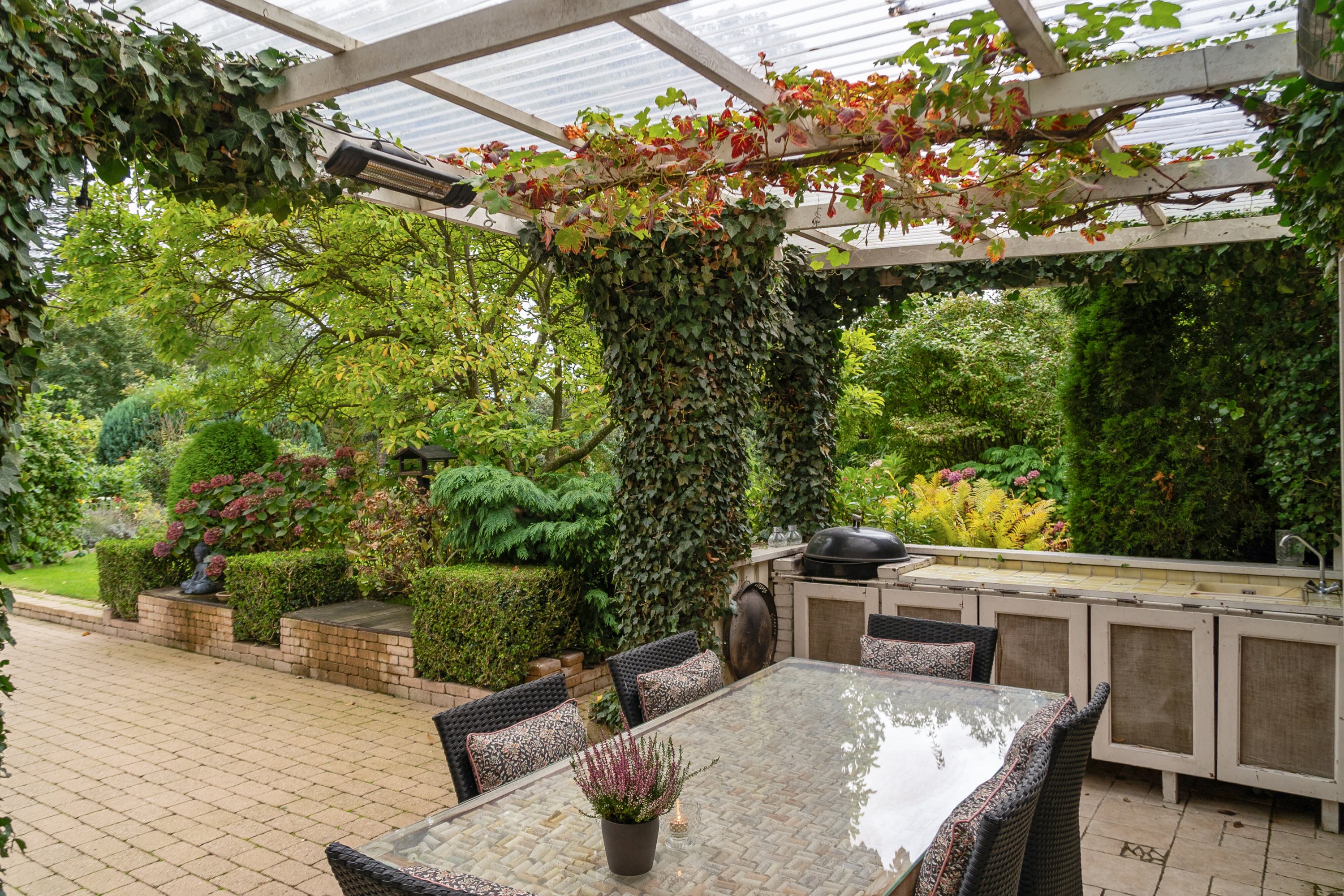 Fremhævet overdækket terrasse billede i fuldskærmstilstand. Billede af Kong Valdemars Vej 46, Søllerød, 2840 Holte