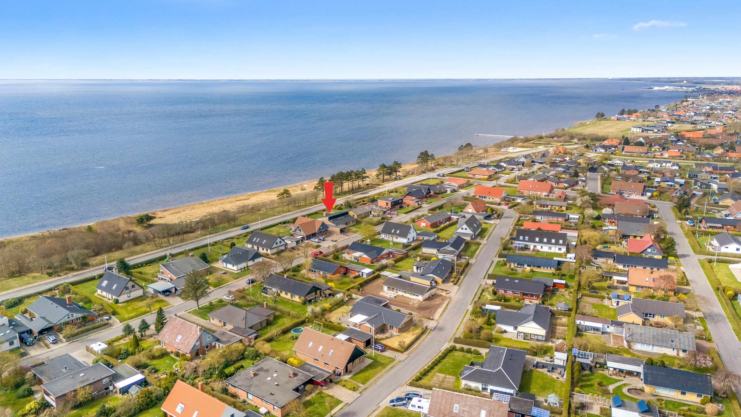 Villa: Luftfoto på Heboltoft 38, Velling, 6950 Ringkøbing