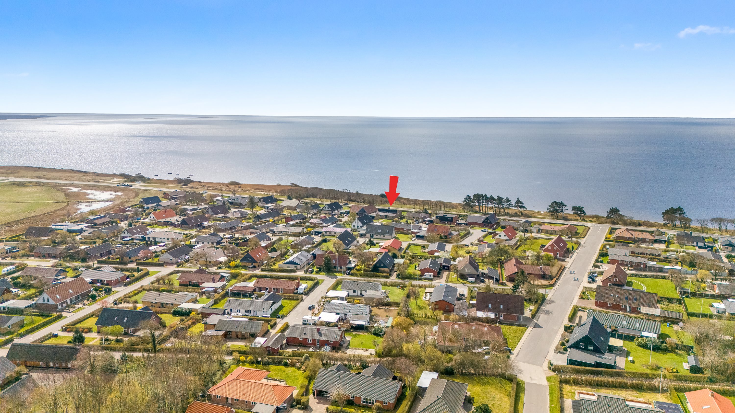 Fremhævet luftfoto billede i fuldskærmstilstand. Billede af Heboltoft 38, Velling, 6950 Ringkøbing