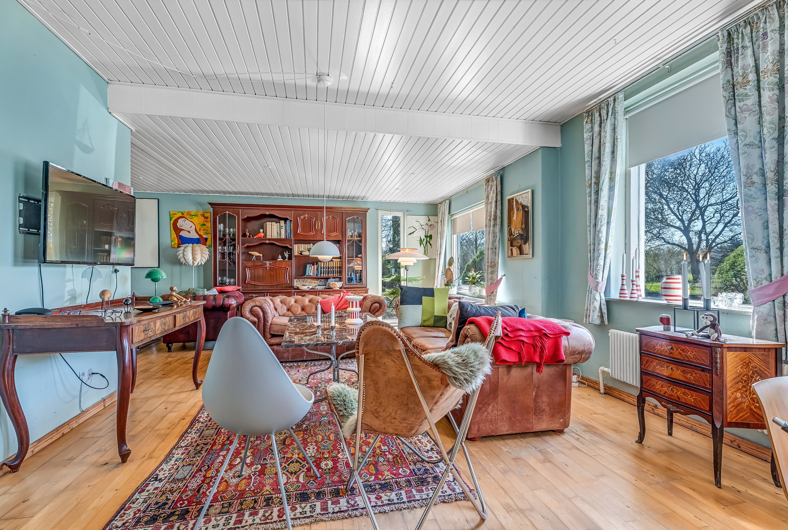 Fremhævet stue billede i fuldskærmstilstand. Billede af Abedvej 17, 4920 Søllested