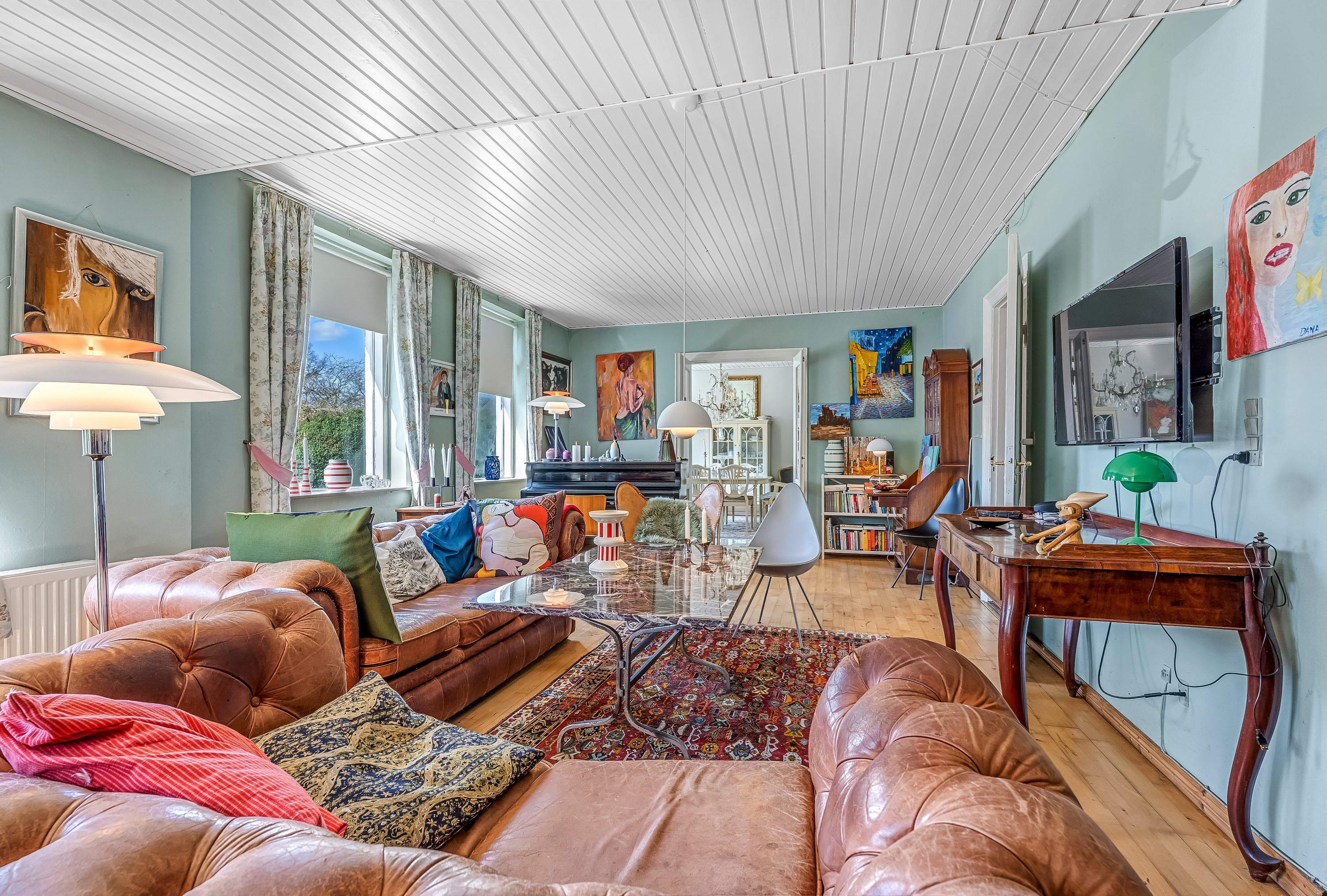 Fremhævet stue billede i fuldskærmstilstand. Billede af Abedvej 17, 4920 Søllested